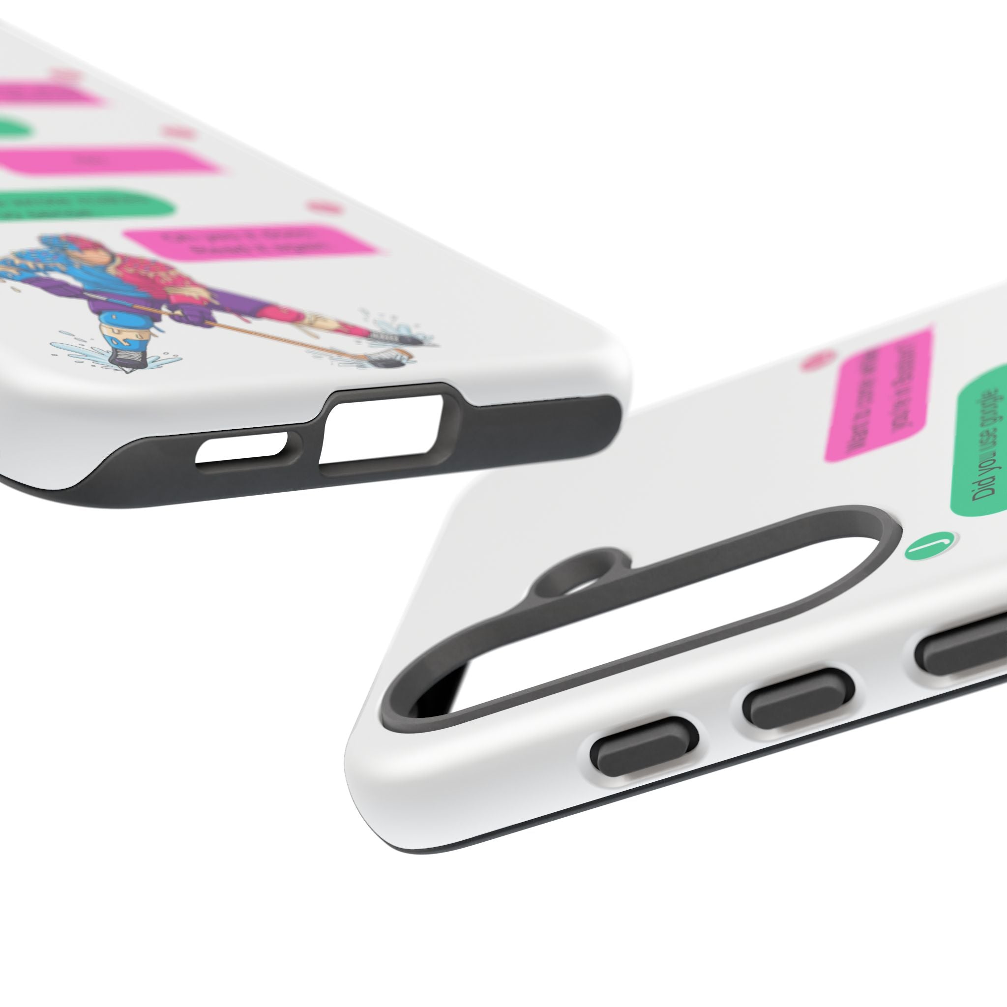 Heated Rivalry Inspired Hockey Text Message iPhone Case Tough Protective Romance Design