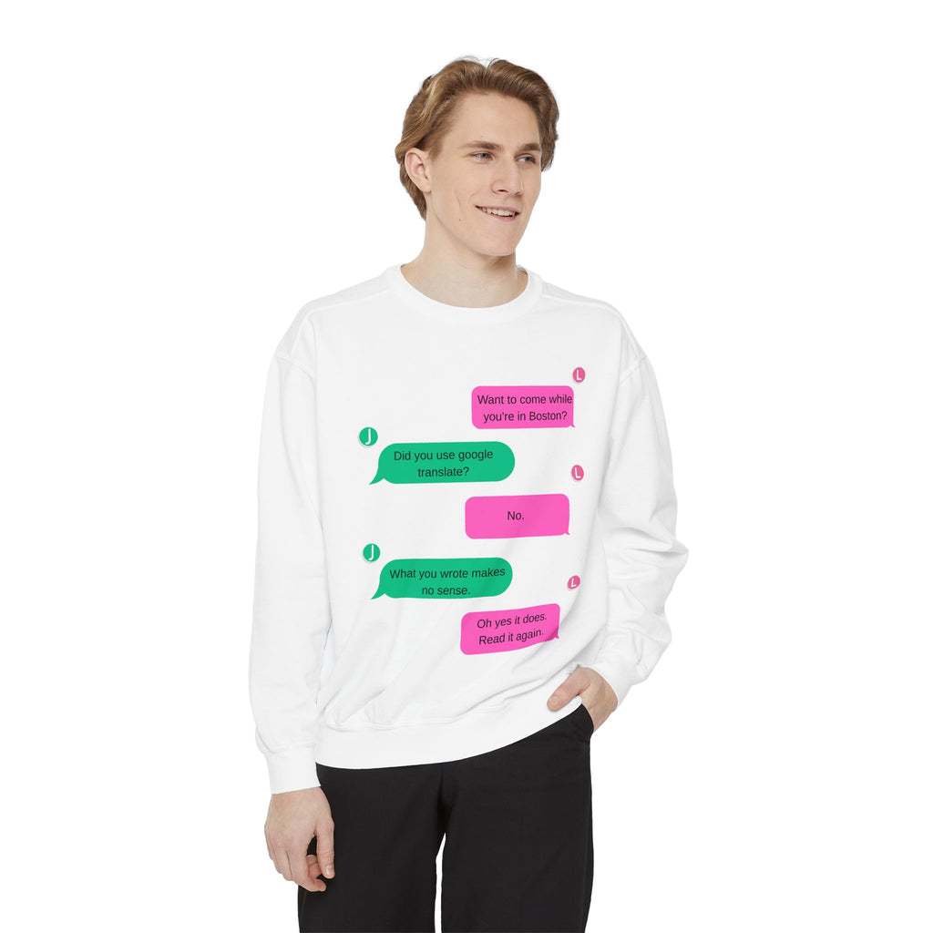 Heated Rivalry Inspired Pixel Love Text Message Sweatshirt