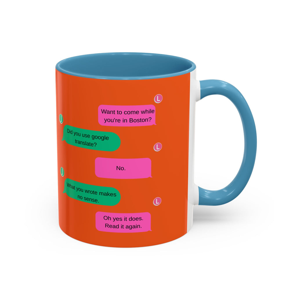 TV Show Inspired Text Message Mug Fandom Coffee Mug Accent Ceramic Cup Gift for Him Gift for Her Funny Dialogue Mug