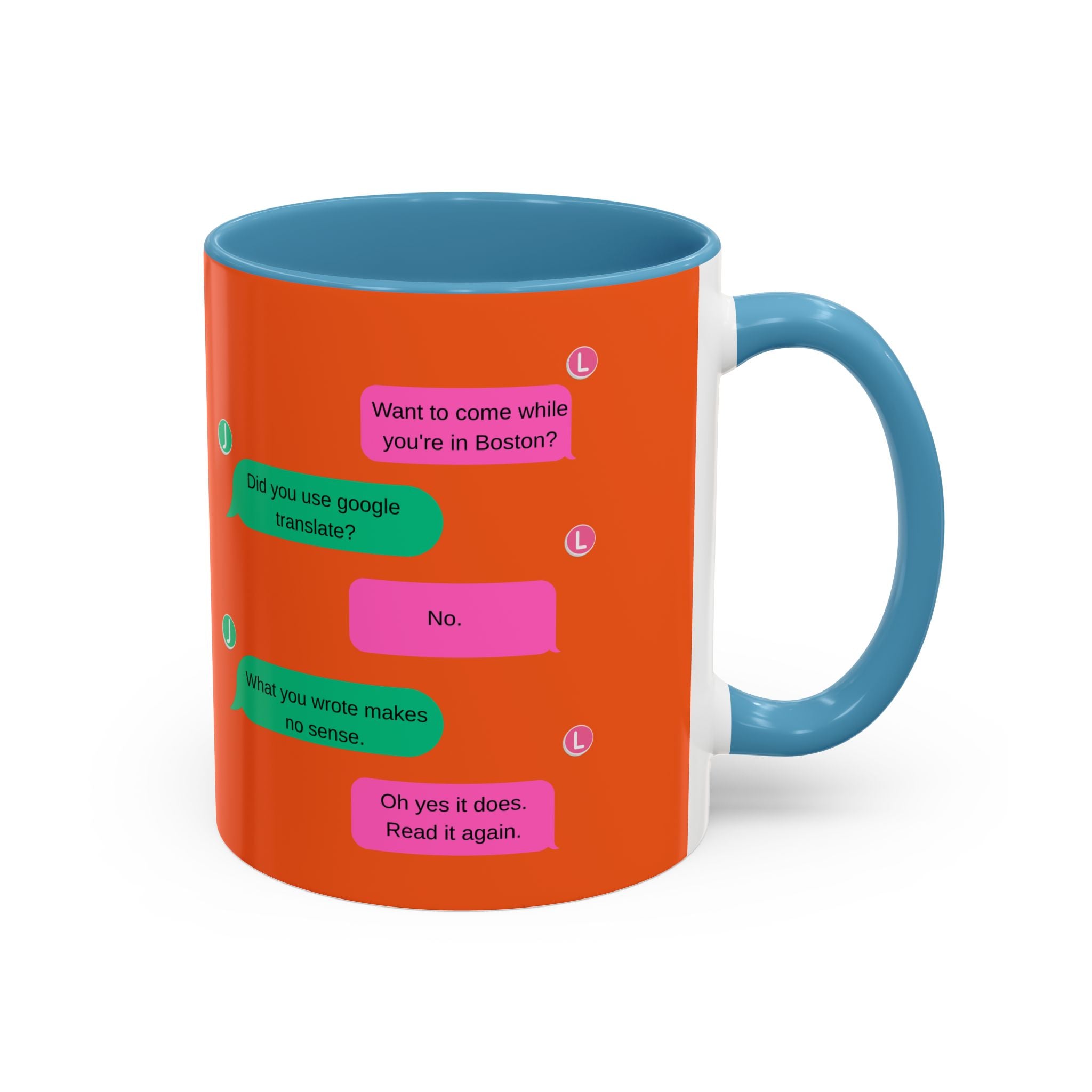 TV Show Inspired Text Message Mug Fandom Coffee Mug Accent Ceramic Cup Gift for Him Gift for Her Funny Dialogue Mug