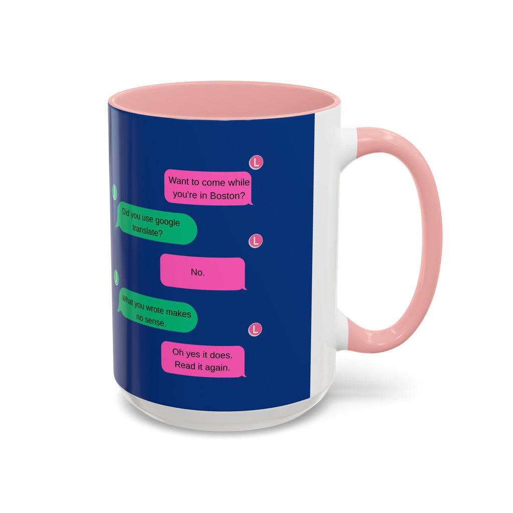 TV Show Inspired Text Message Mug Fandom Coffee Mug Accent Ceramic Cup Gift for Him Gift for Her Funny Dialogue Mug