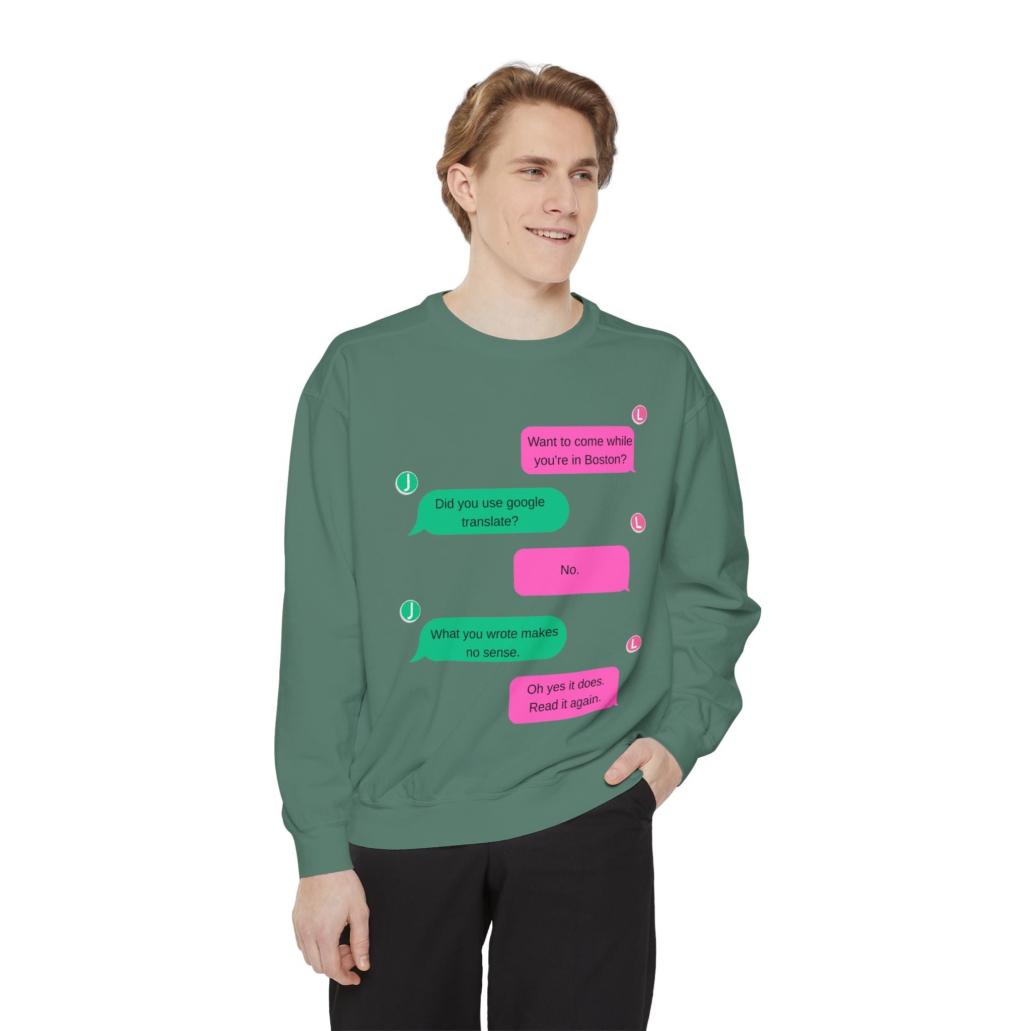 Heated Rivalry Inspired Pixel Love Text Message Sweatshirt