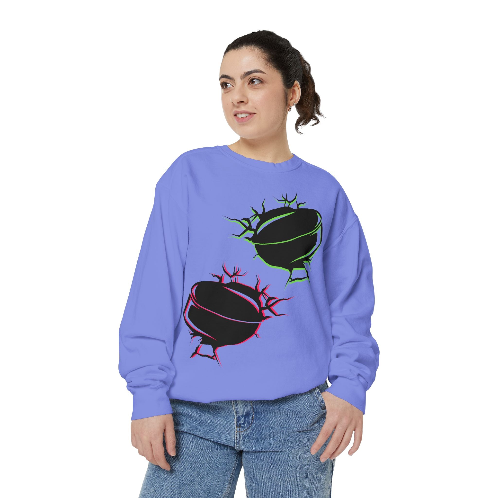 Heated Rivalry Inspired Hockey Puck Sweatshirt Unisex Romance Book Fan Merch