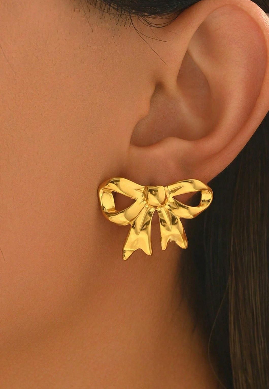 18K Gold Plated Bow Jewelry Set for Women