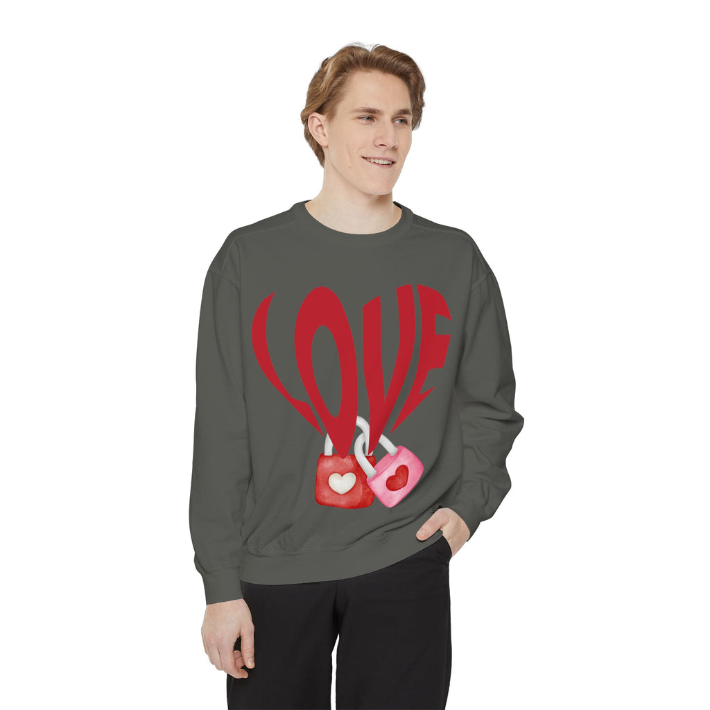 Heart Lollipops LOVE Sweatshirt Valentine s Day Graphic Candy Heart Design Romantic Gift