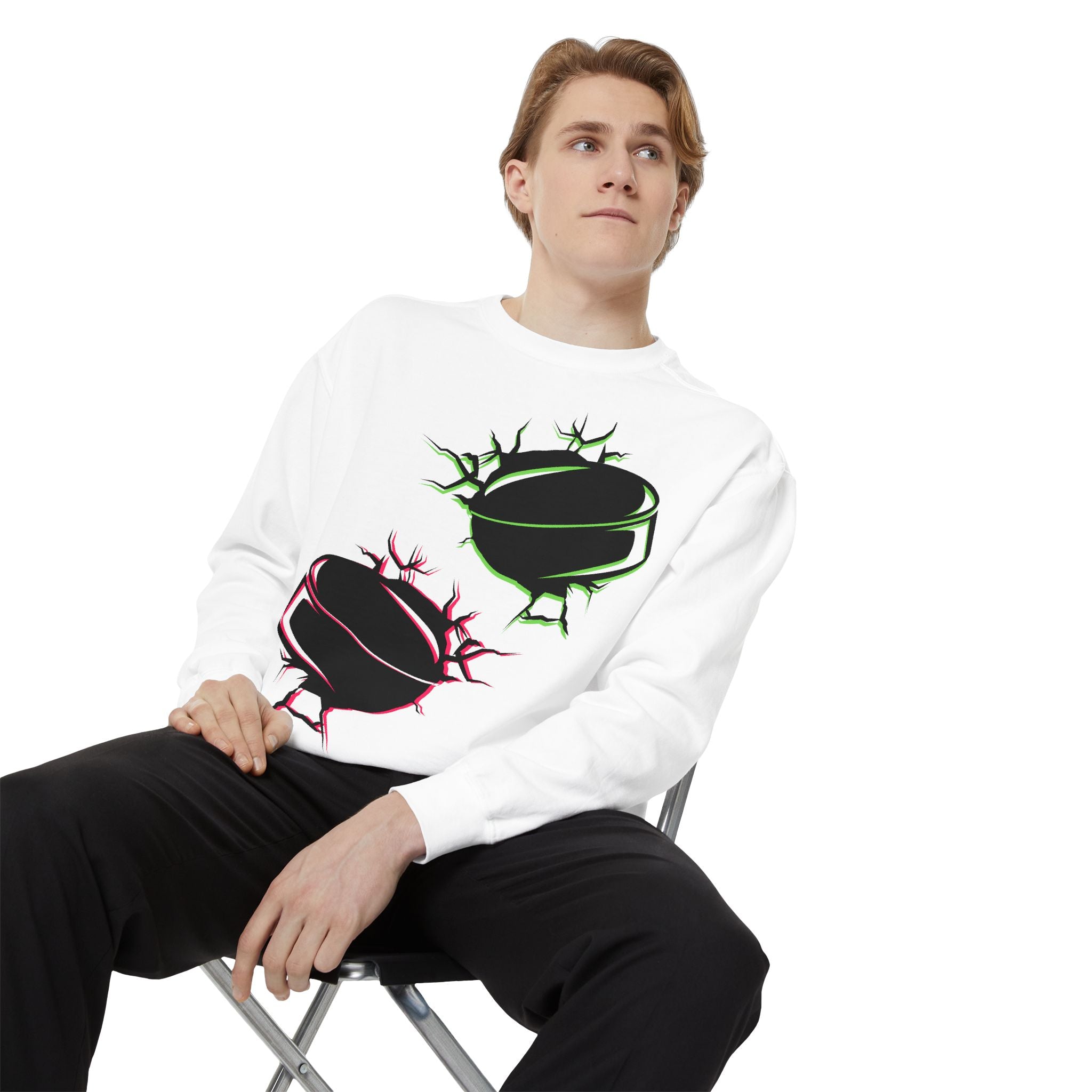 Heated Rivalry Inspired Hockey Puck Sweatshirt Unisex Romance Book Fan Merch