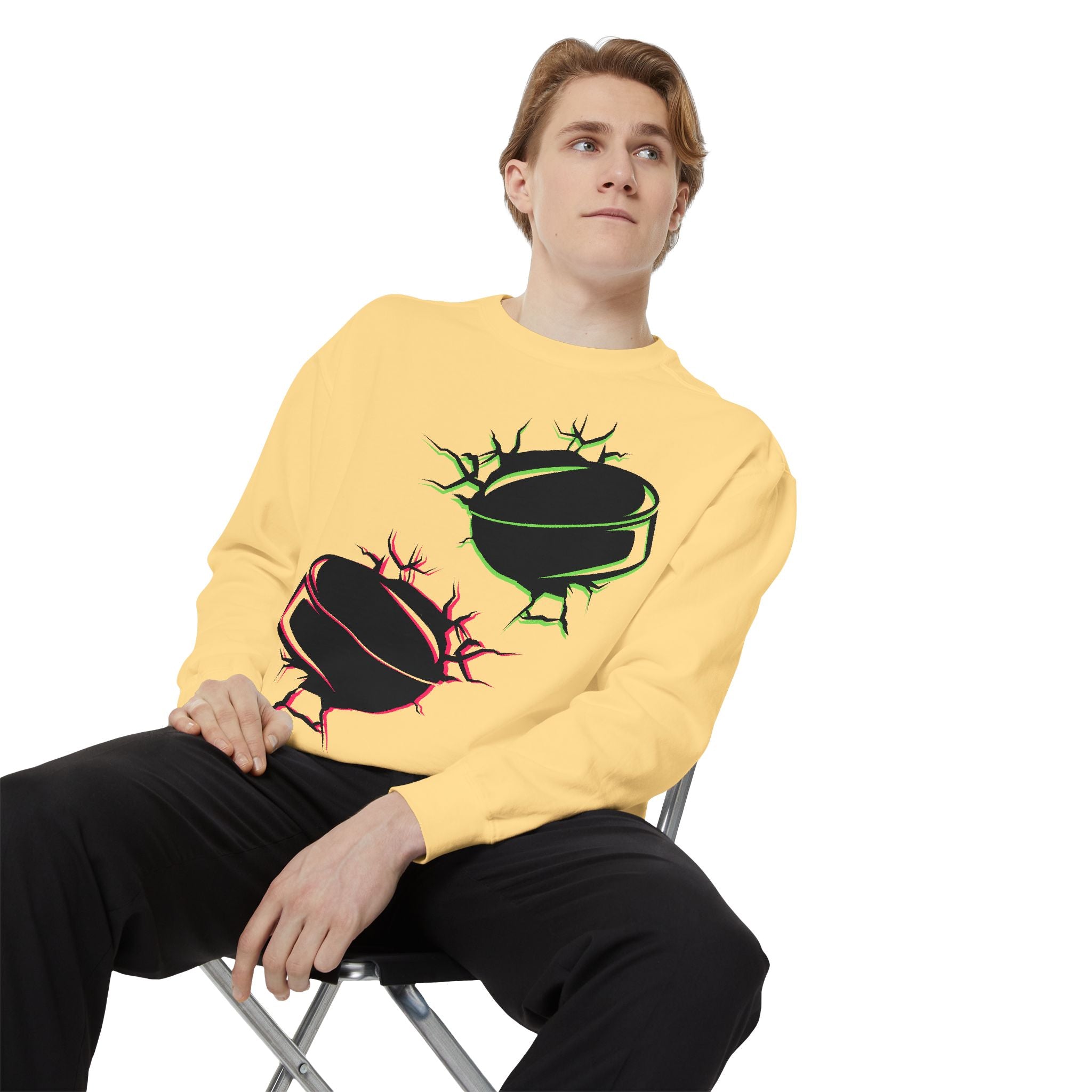 Heated Rivalry Inspired Hockey Puck Sweatshirt Unisex Romance Book Fan Merch