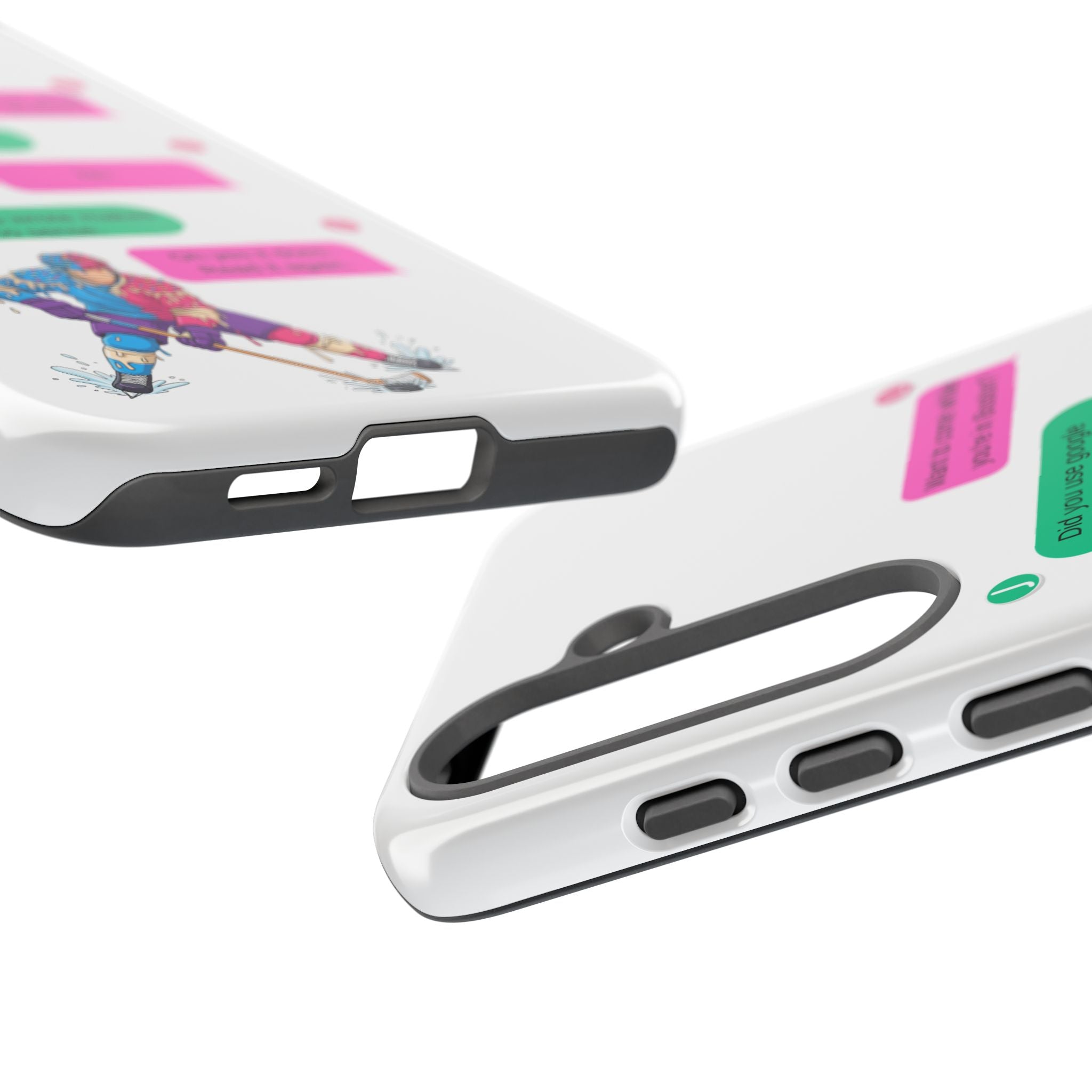 Heated Rivalry Inspired Hockey Text Message iPhone Case Tough Protective Romance Design