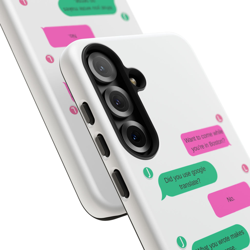 Heated Rivalry Inspired Hockey Text Message iPhone Case Tough Protective Romance Design