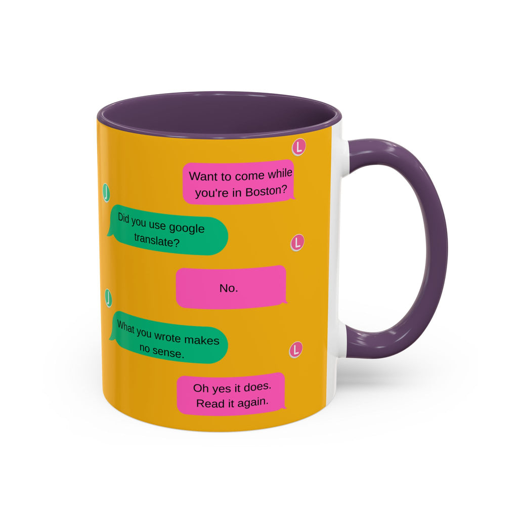 TV Show Inspired Text Message Mug Fandom Coffee Mug Accent Ceramic Cup Gift for Him Gift for Her Funny Dialogue Mug