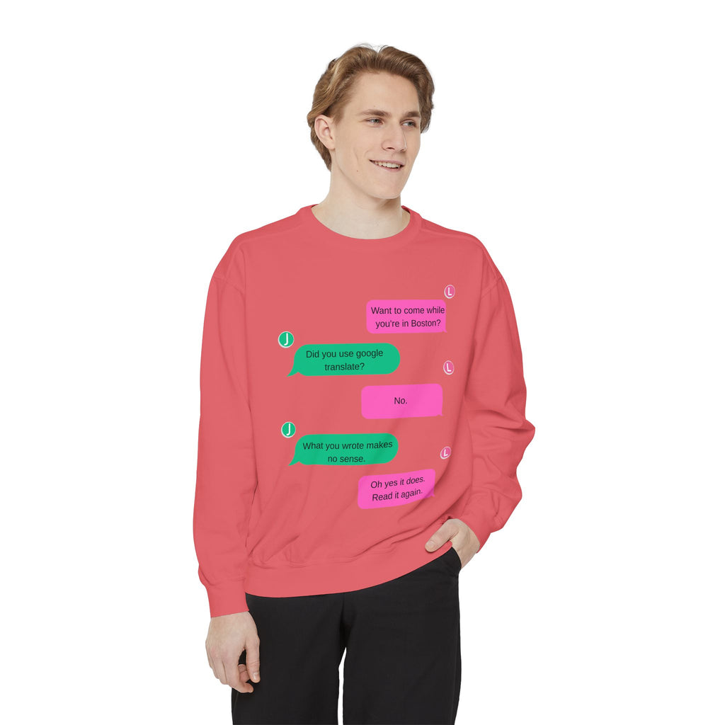 Heated Rivalry Inspired Pixel Love Text Message Sweatshirt