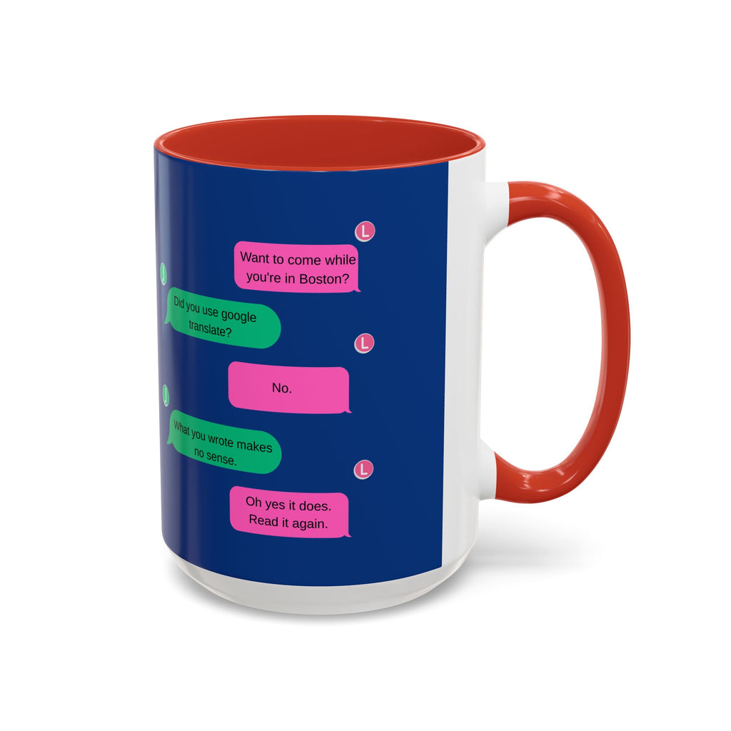 TV Show Inspired Text Message Mug Fandom Coffee Mug Accent Ceramic Cup Gift for Him Gift for Her Funny Dialogue Mug