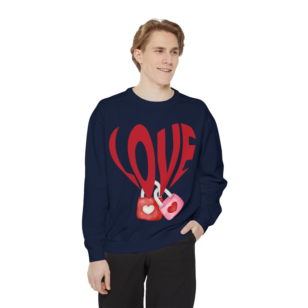 Heart Lollipops LOVE Sweatshirt Valentine s Day Graphic Candy Heart Design Romantic Gift