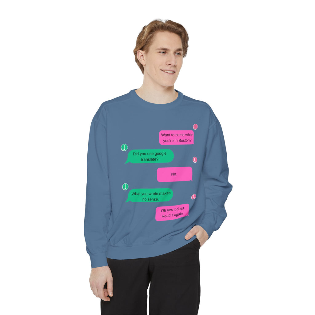 Heated Rivalry Inspired Pixel Love Text Message Sweatshirt