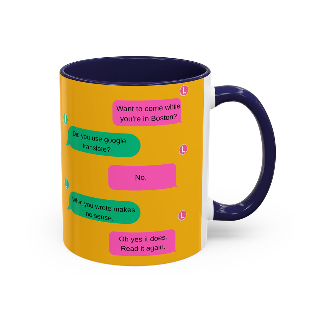 TV Show Inspired Text Message Mug Fandom Coffee Mug Accent Ceramic Cup Gift for Him Gift for Her Funny Dialogue Mug