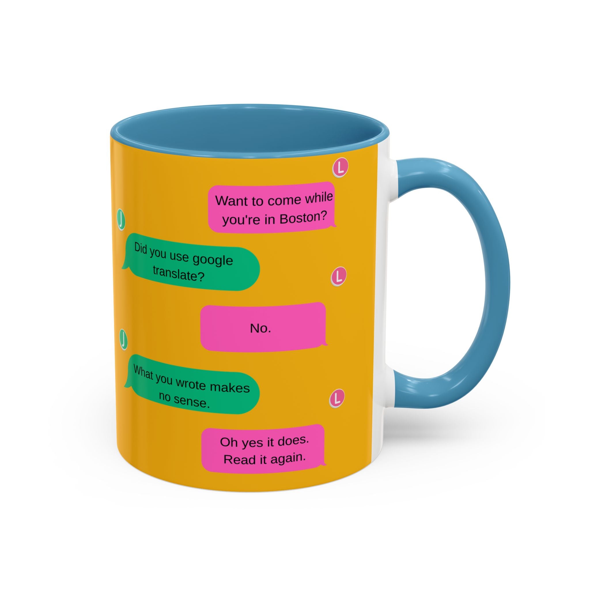 TV Show Inspired Text Message Mug Fandom Coffee Mug Accent Ceramic Cup Gift for Him Gift for Her Funny Dialogue Mug