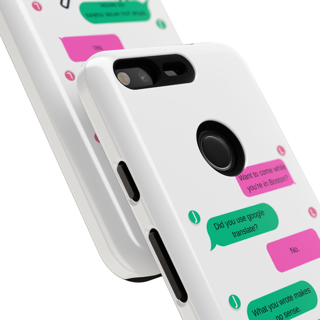 Heated Rivalry Inspired Hockey Text Message iPhone Case Tough Protective Romance Design