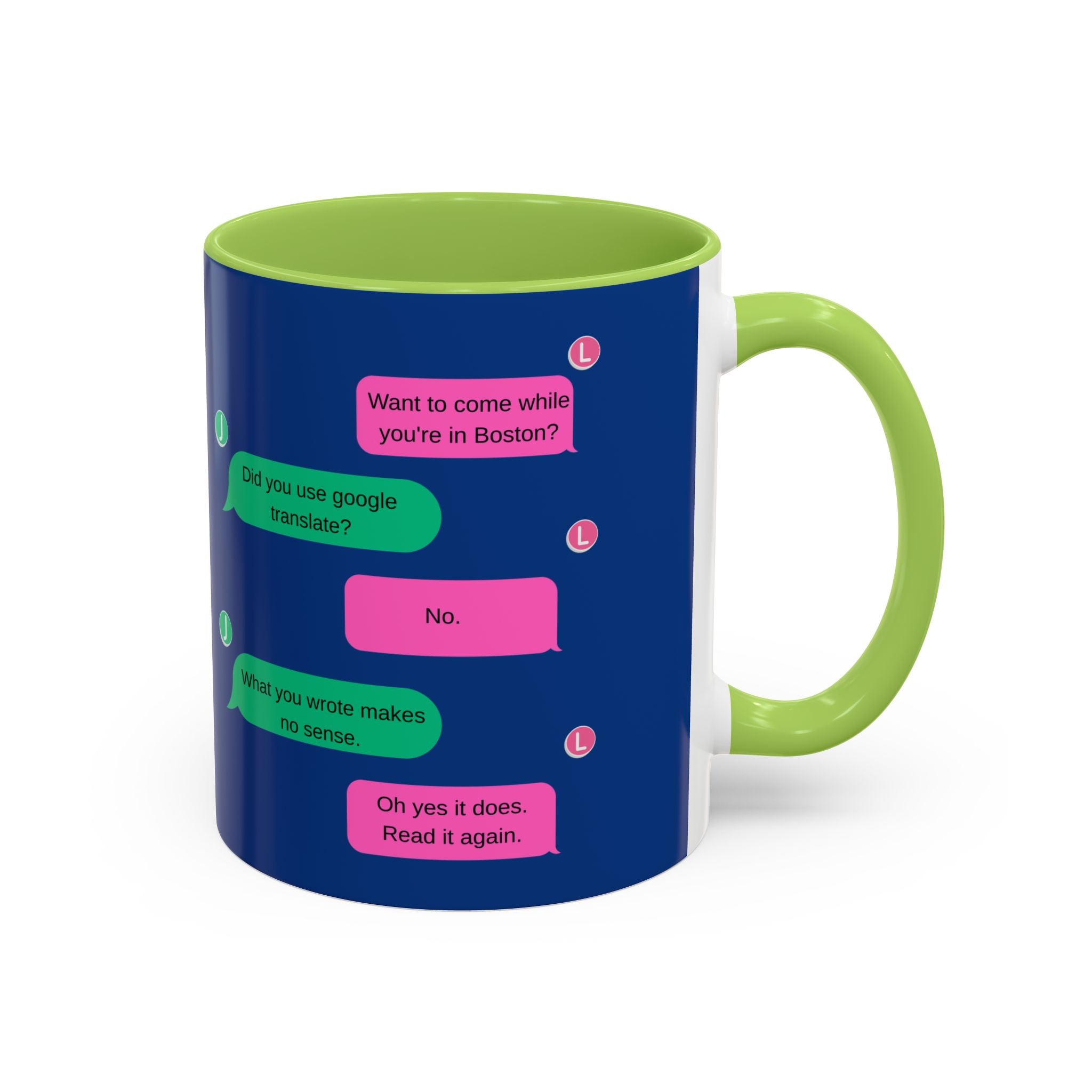 TV Show Inspired Text Message Mug Fandom Coffee Mug Accent Ceramic Cup Gift for Him Gift for Her Funny Dialogue Mug