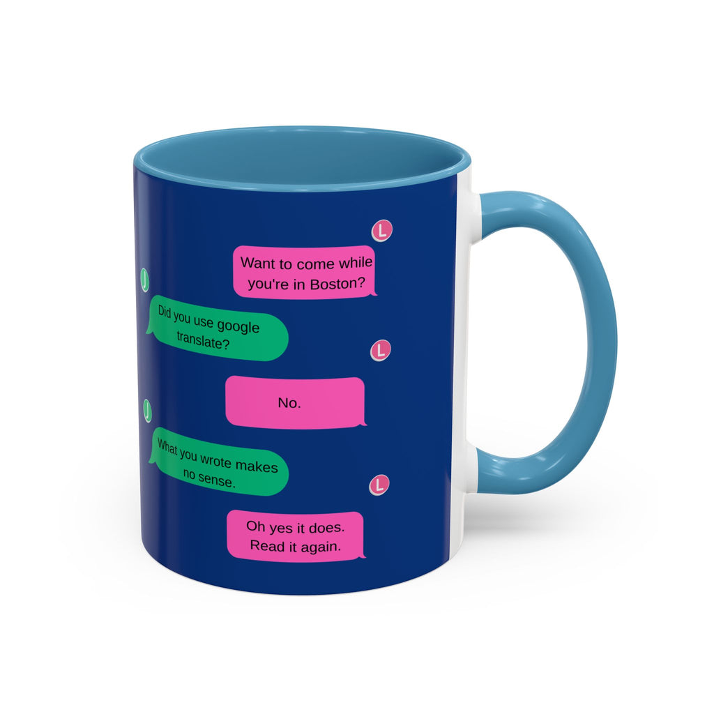 TV Show Inspired Text Message Mug Fandom Coffee Mug Accent Ceramic Cup Gift for Him Gift for Her Funny Dialogue Mug