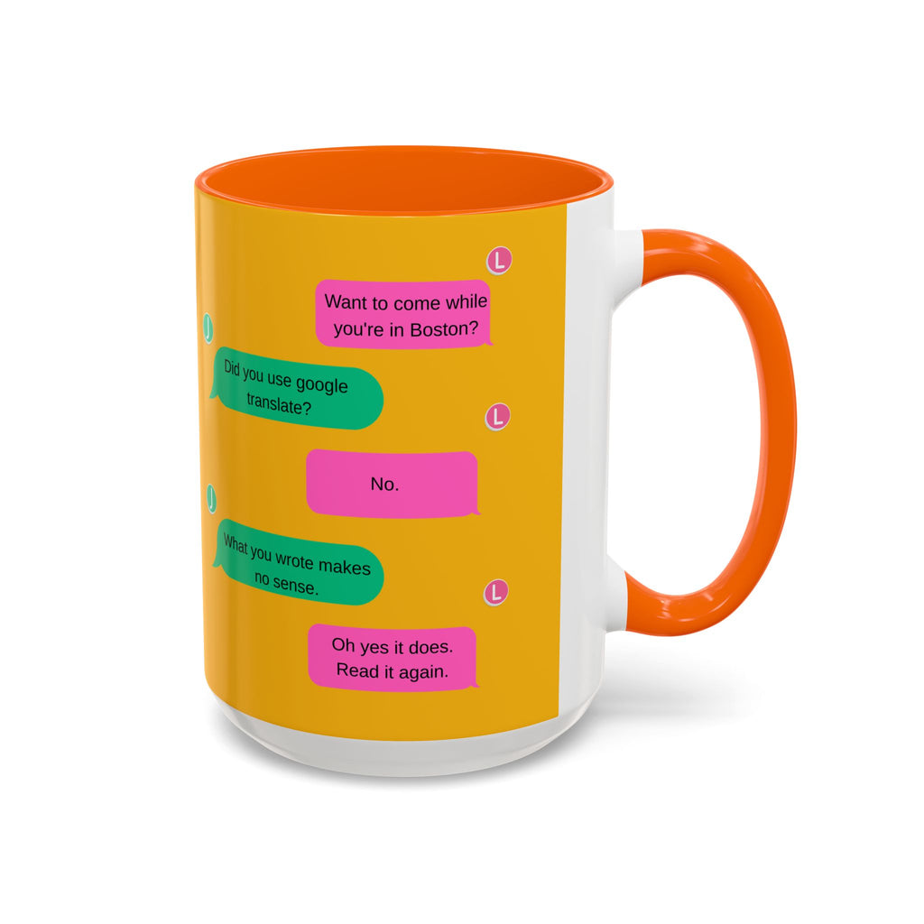 TV Show Inspired Text Message Mug Fandom Coffee Mug Accent Ceramic Cup Gift for Him Gift for Her Funny Dialogue Mug