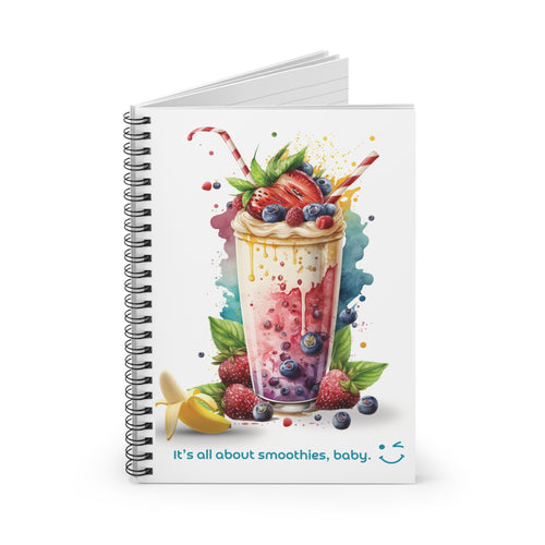 Heated Rivalry Inspired Smoothie Notebook | Kip - Scott BookTok Gift | Blueberry - Banan Smoothie Lined Notebook