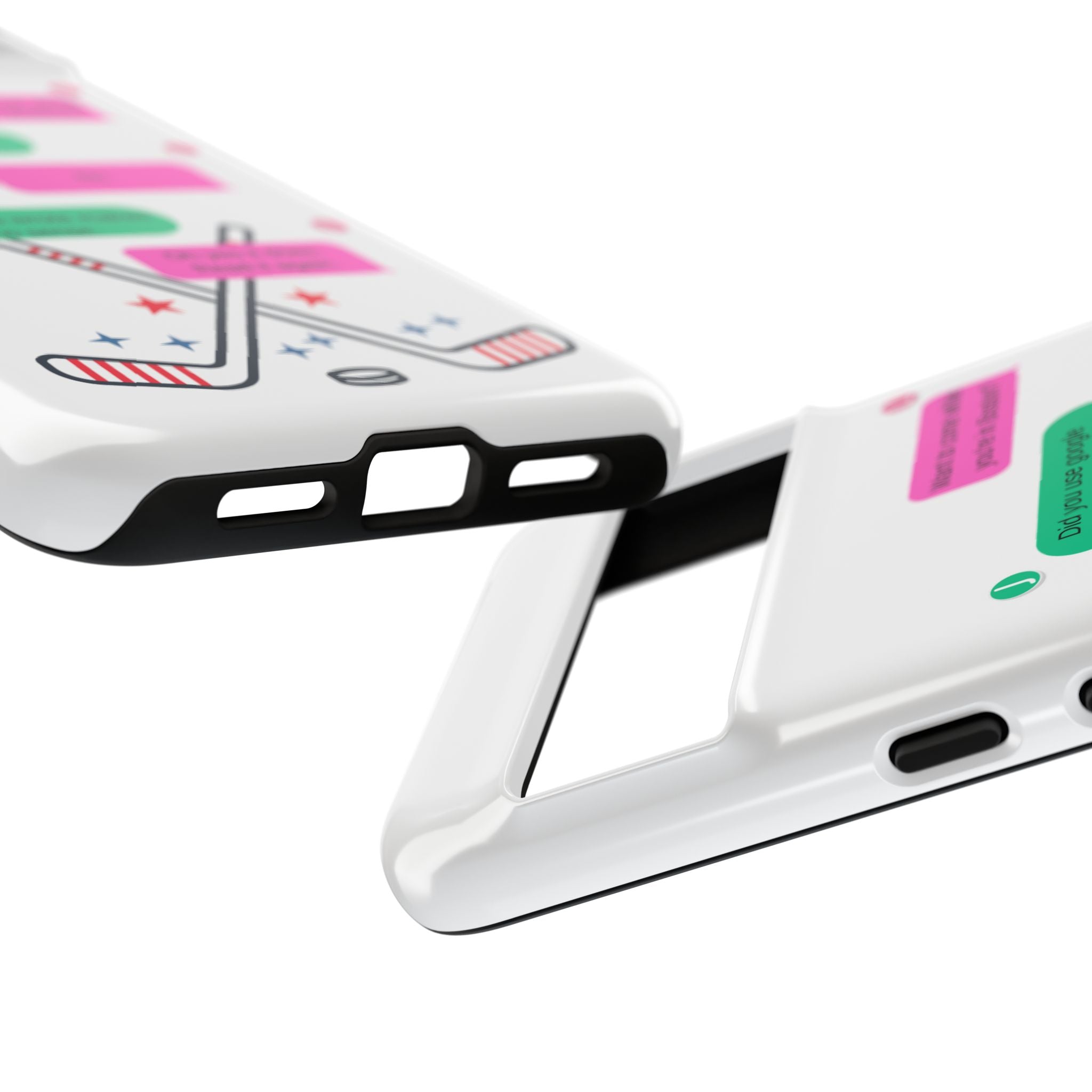 Heated Rivalry Inspired Hockey Text Message iPhone Case Tough Protective Romance Design