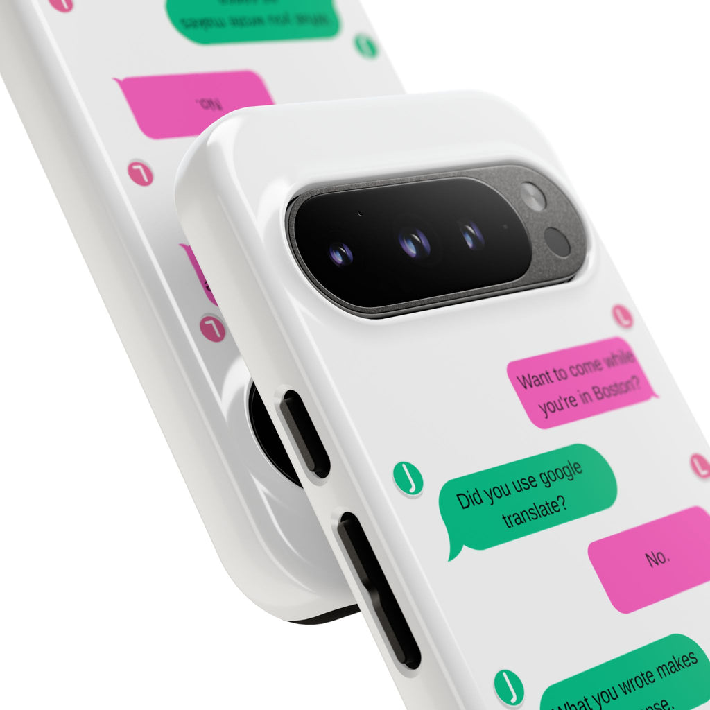 Heated Rivalry Inspired Hockey Text Message iPhone Case Tough Protective Romance Design