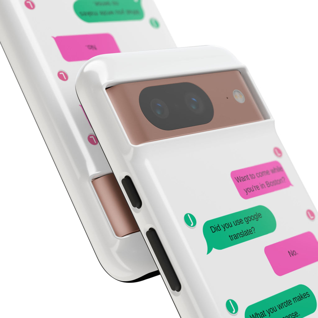 Heated Rivalry Inspired Hockey Text Message iPhone Case Tough Protective Romance Design