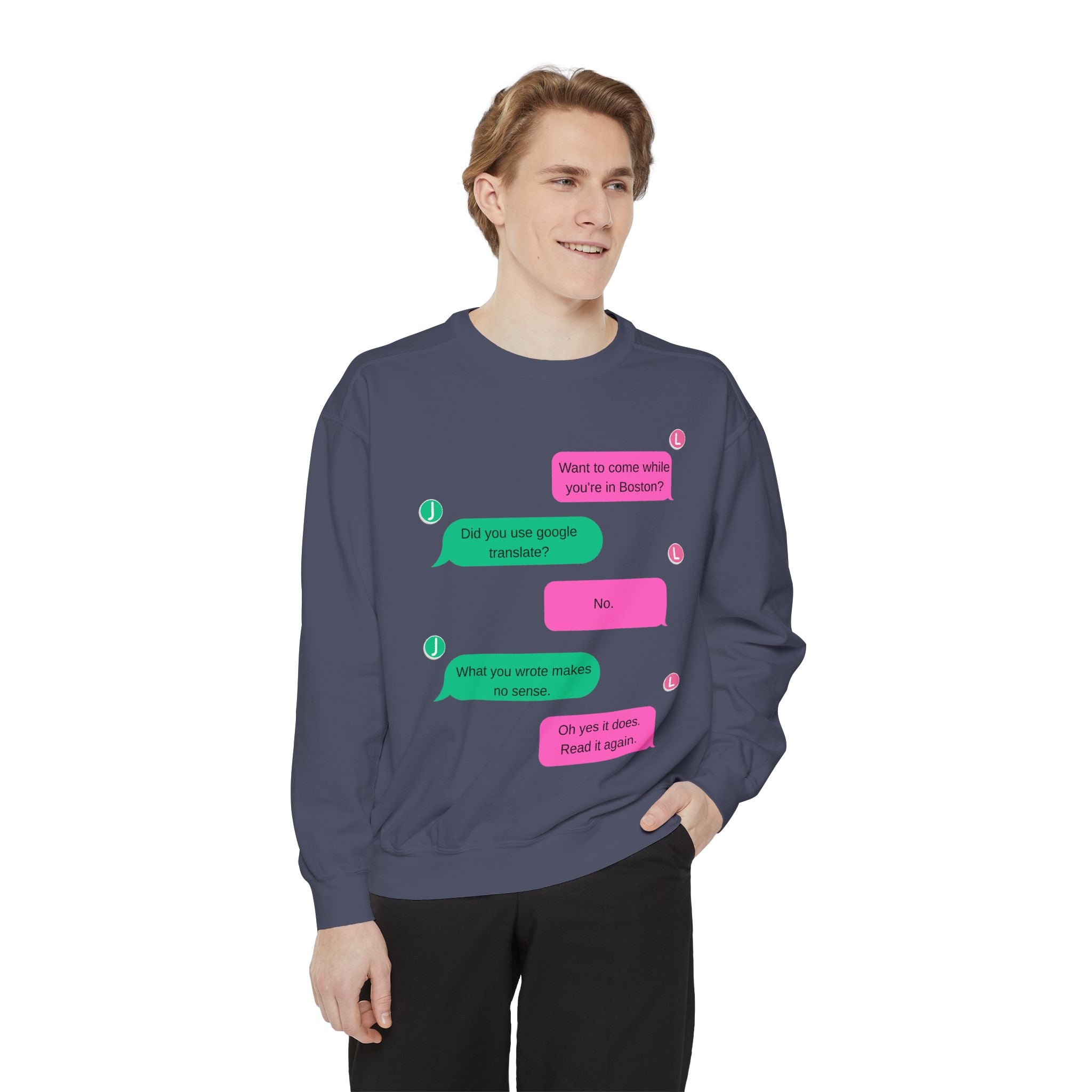 Heated Rivalry Inspired Pixel Love Text Message Sweatshirt
