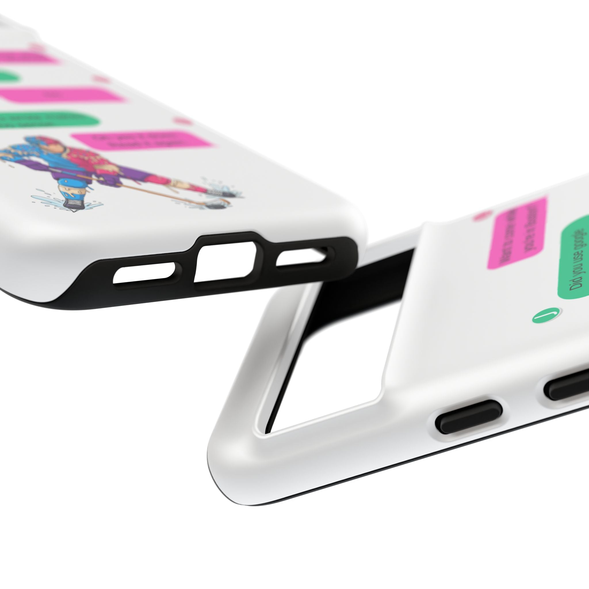 Heated Rivalry Inspired Hockey Text Message iPhone Case Tough Protective Romance Design