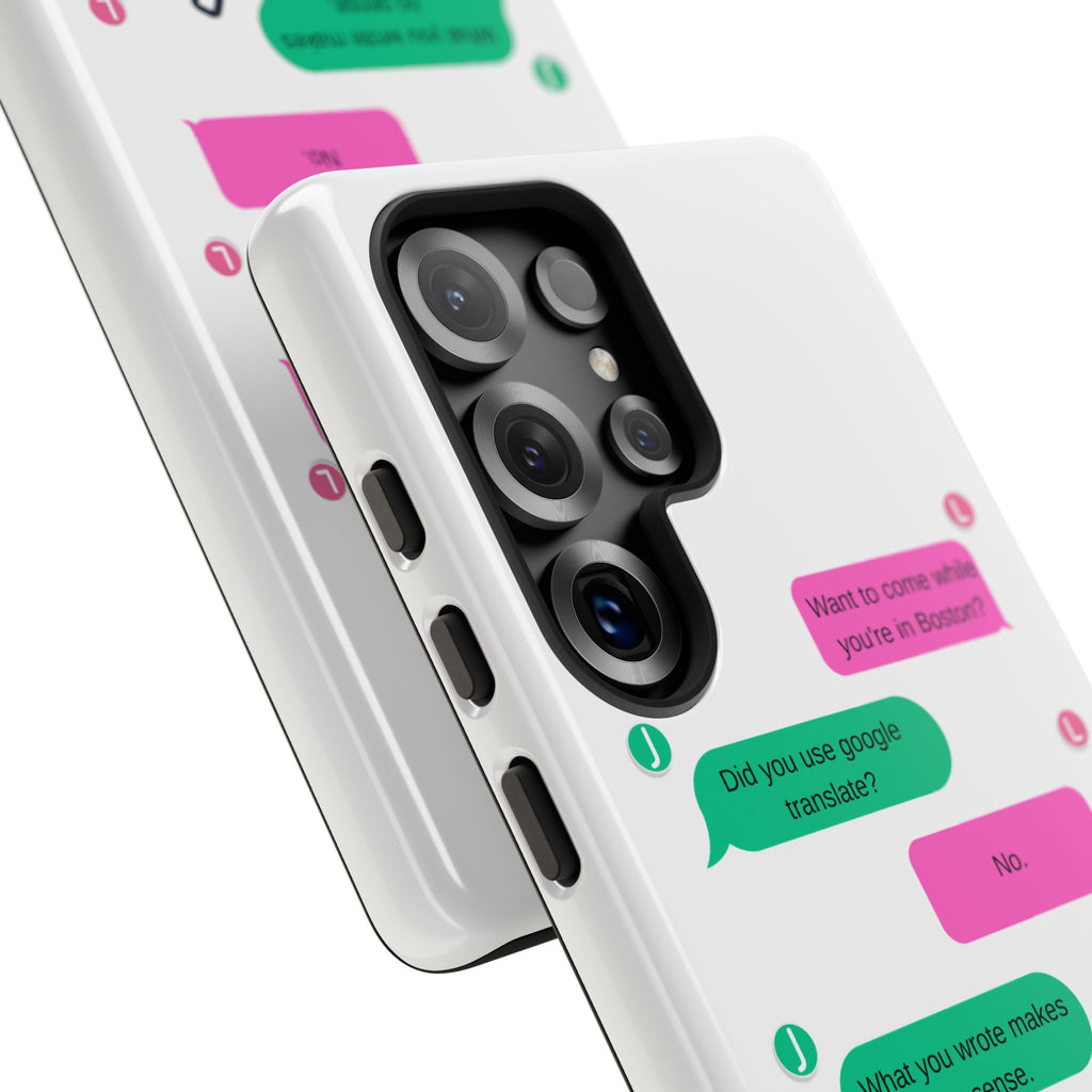 Heated Rivalry Inspired Hockey Text Message iPhone Case Tough Protective Romance Design