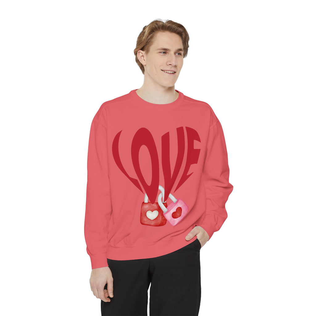Heart Lollipops LOVE Sweatshirt Valentine s Day Graphic Candy Heart Design Romantic Gift