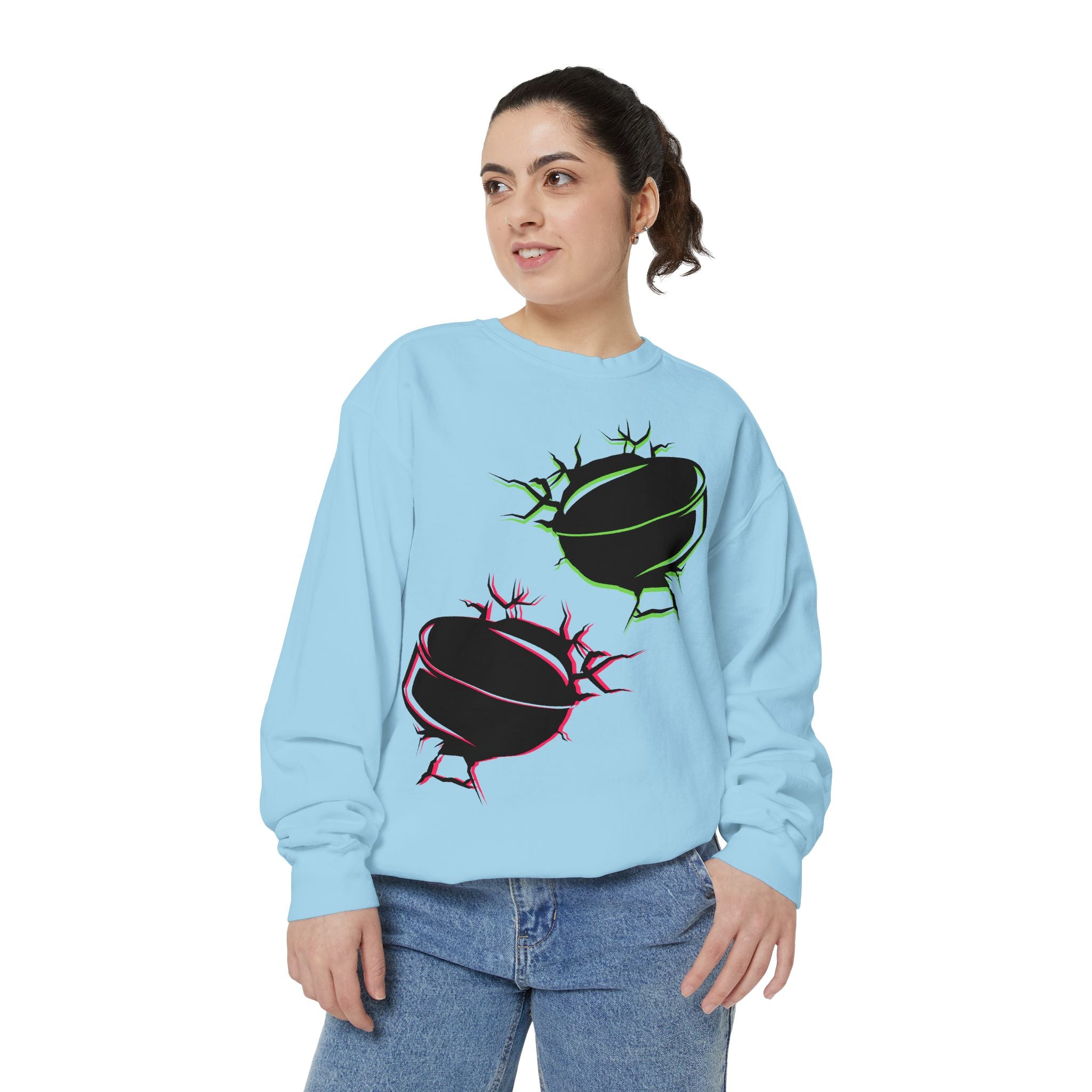 Heated Rivalry Inspired Hockey Puck Sweatshirt Unisex Romance Book Fan Merch