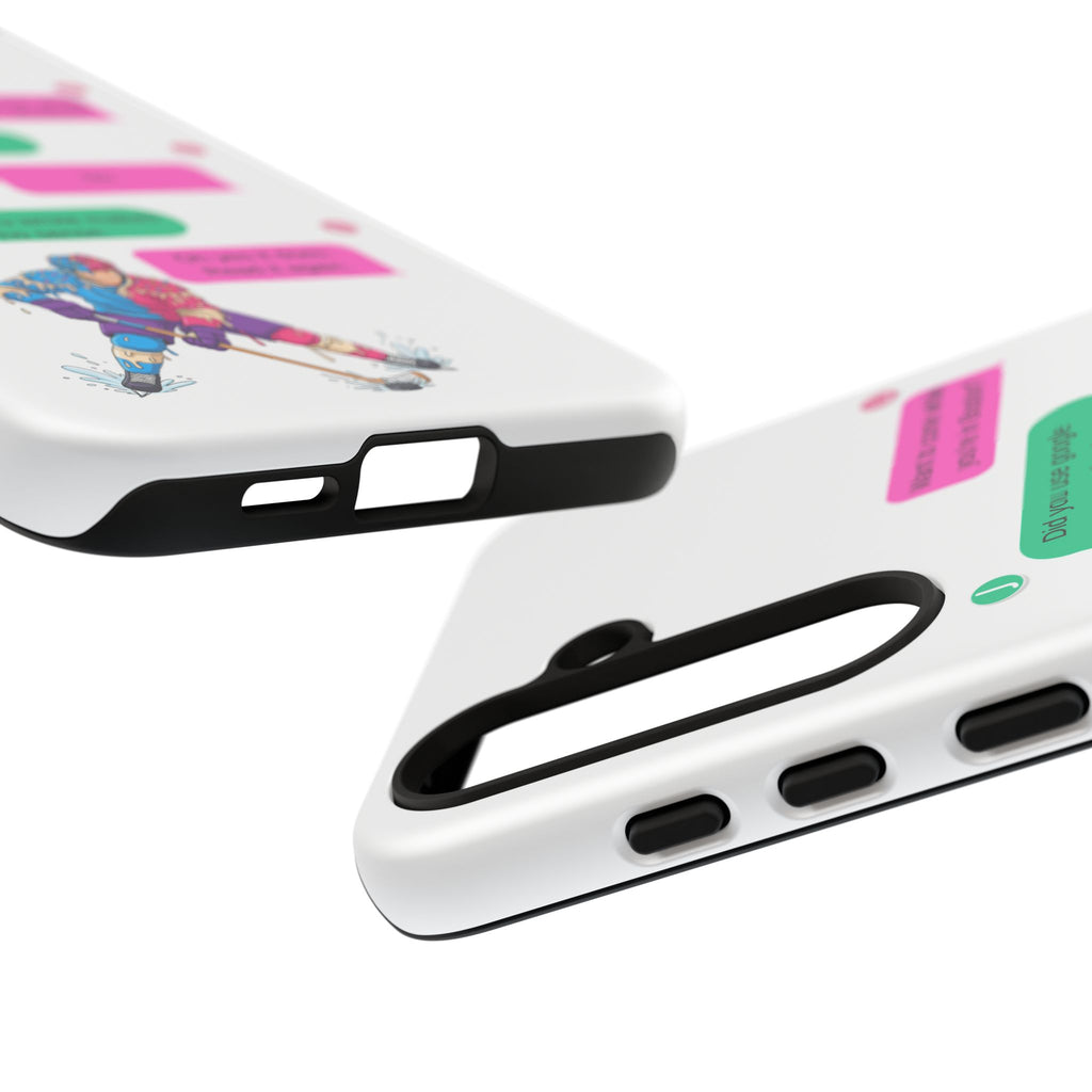 Heated Rivalry Inspired Hockey Text Message iPhone Case Tough Protective Romance Design