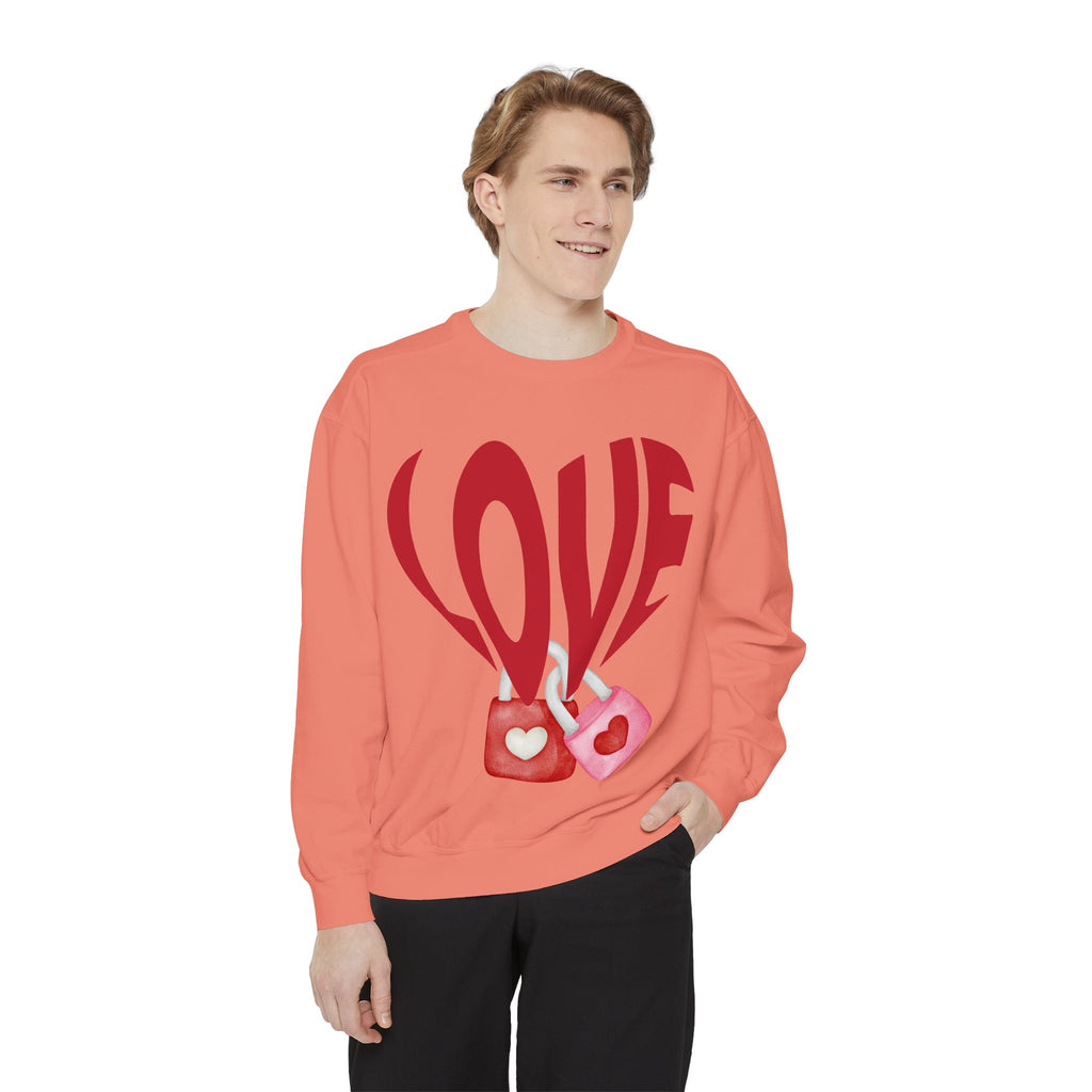 Heart Lollipops LOVE Sweatshirt Valentine s Day Graphic Candy Heart Design Romantic Gift