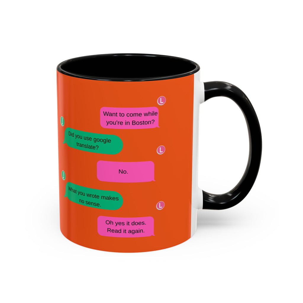 TV Show Inspired Text Message Mug Fandom Coffee Mug Accent Ceramic Cup Gift for Him Gift for Her Funny Dialogue Mug