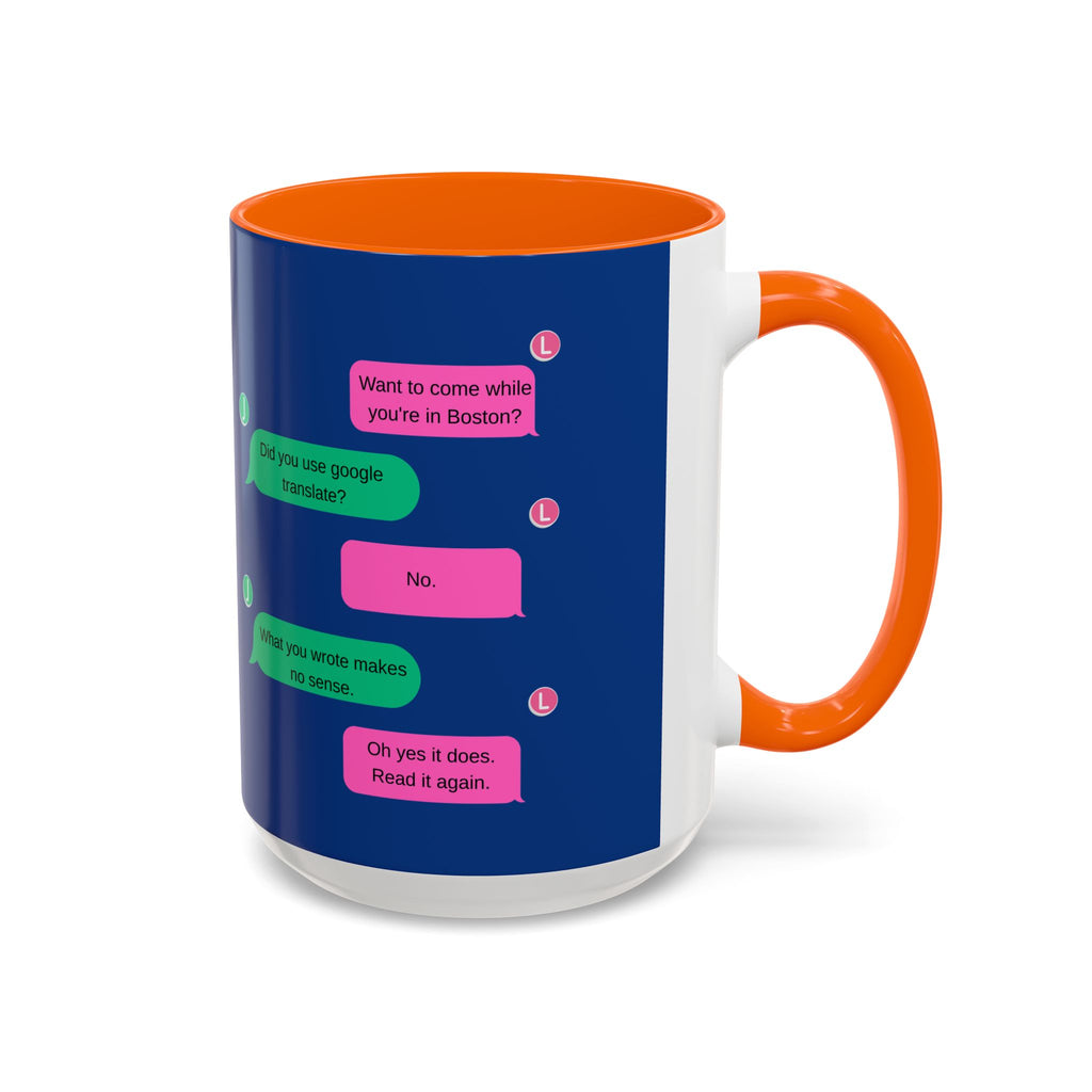 TV Show Inspired Text Message Mug Fandom Coffee Mug Accent Ceramic Cup Gift for Him Gift for Her Funny Dialogue Mug