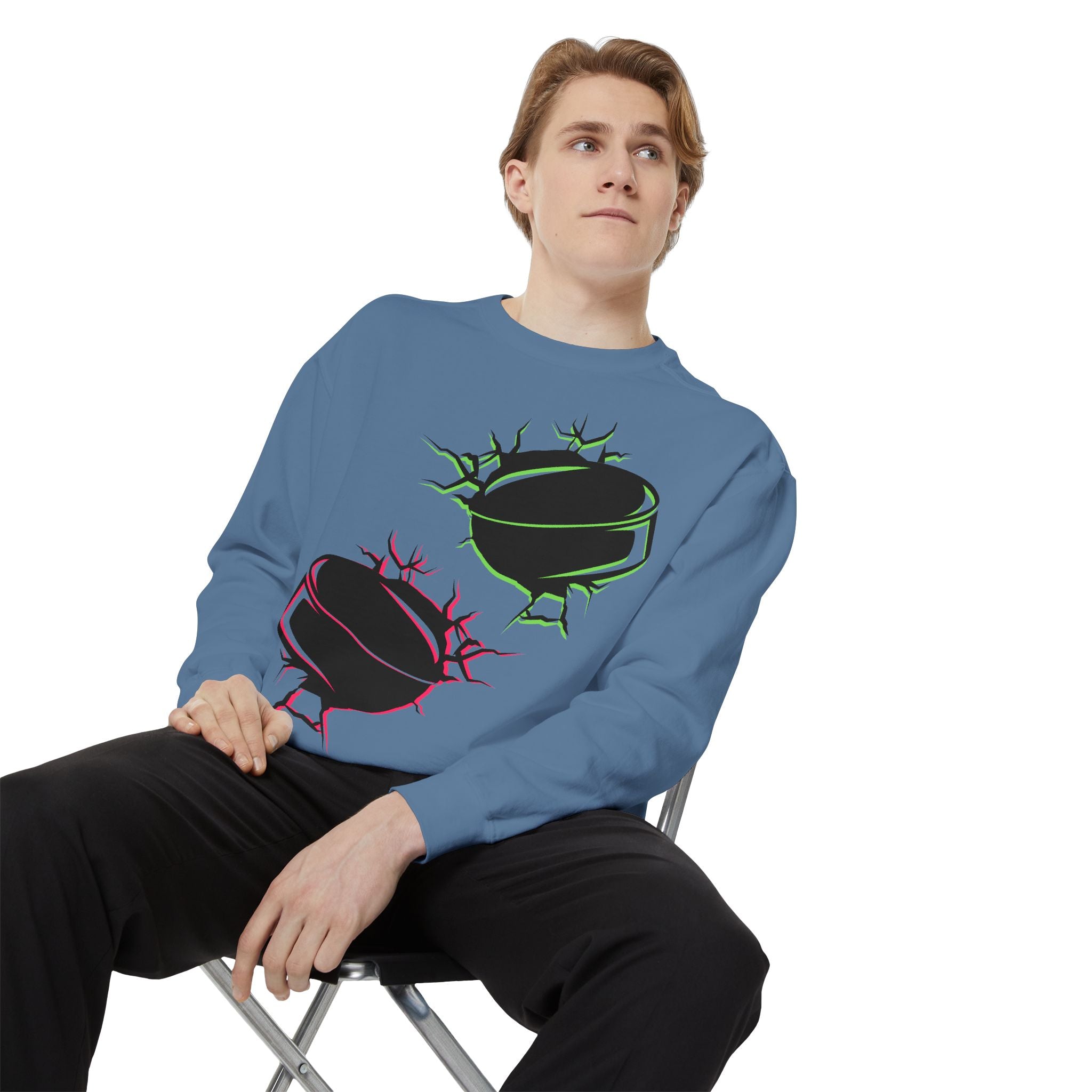 Heated Rivalry Inspired Hockey Puck Sweatshirt Unisex Romance Book Fan Merch