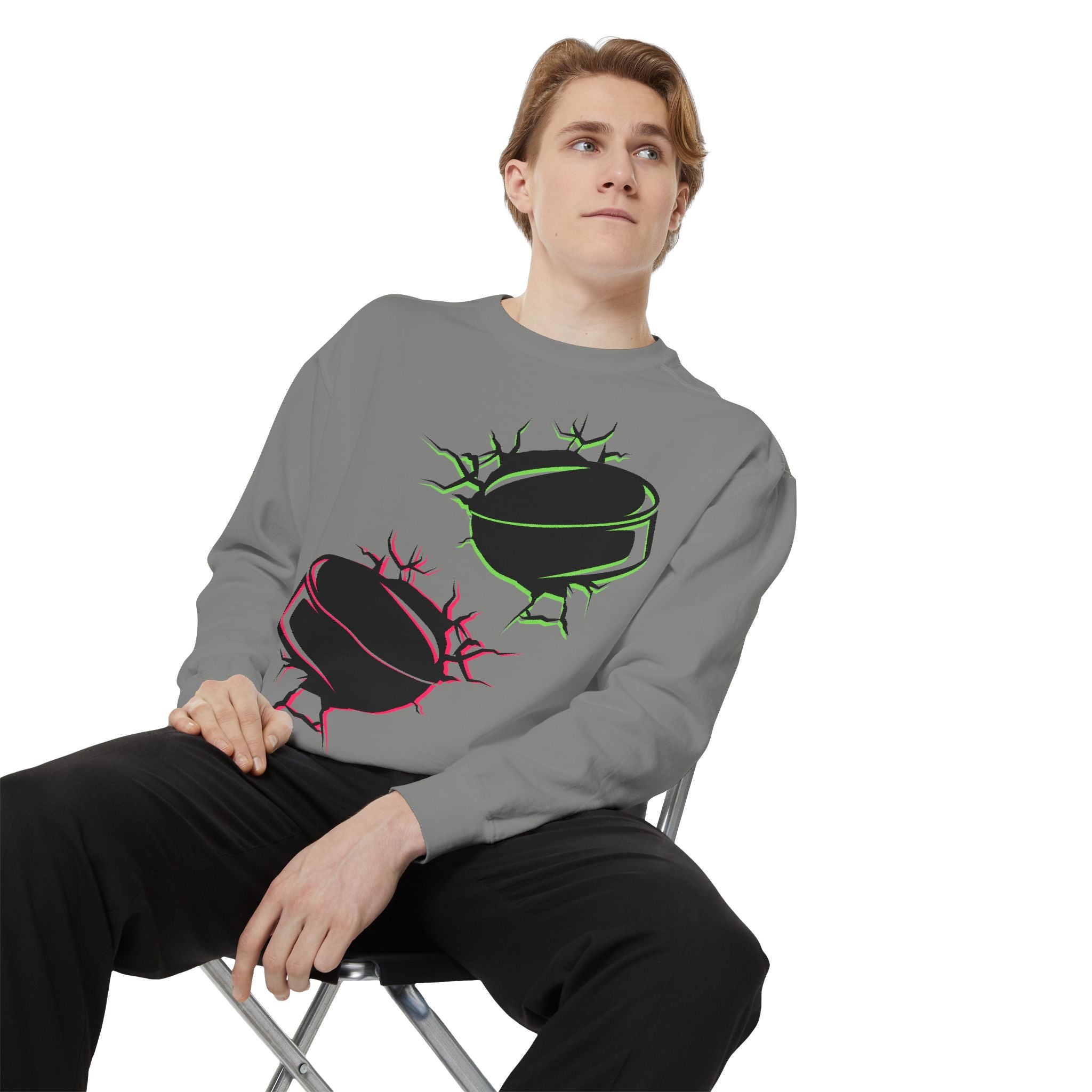 Heated Rivalry Inspired Hockey Puck Sweatshirt Unisex Romance Book Fan Merch