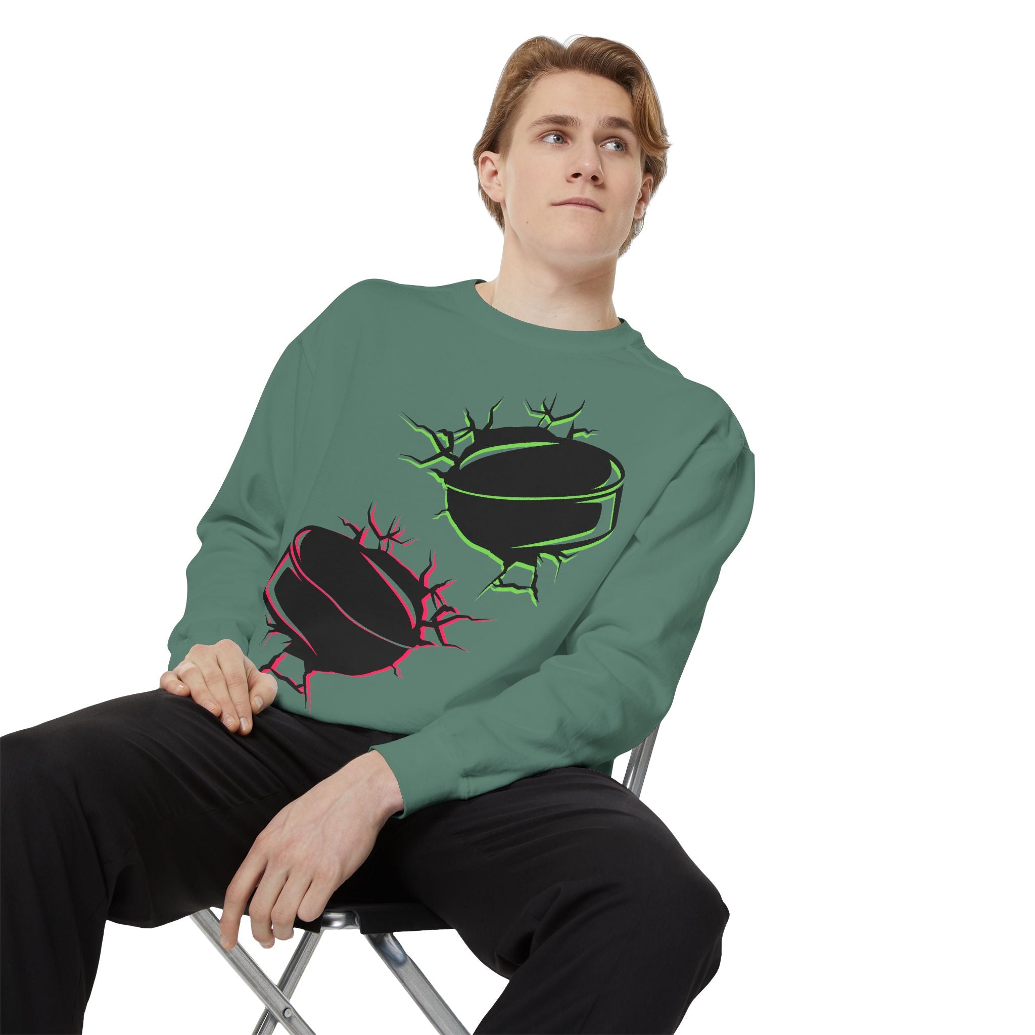 Heated Rivalry Inspired Hockey Puck Sweatshirt Unisex Romance Book Fan Merch