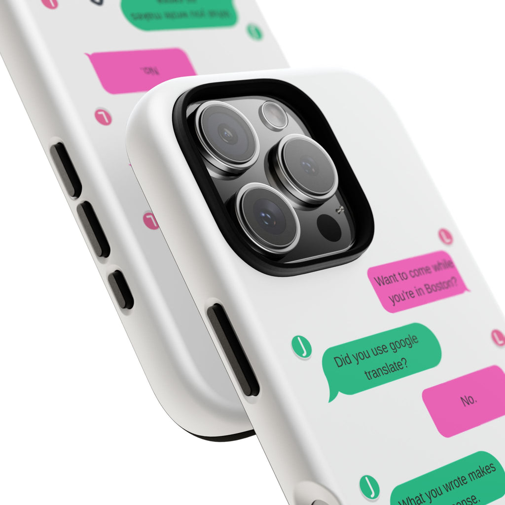 Heated Rivalry Inspired Hockey Text Message iPhone Case Tough Protective Romance Design