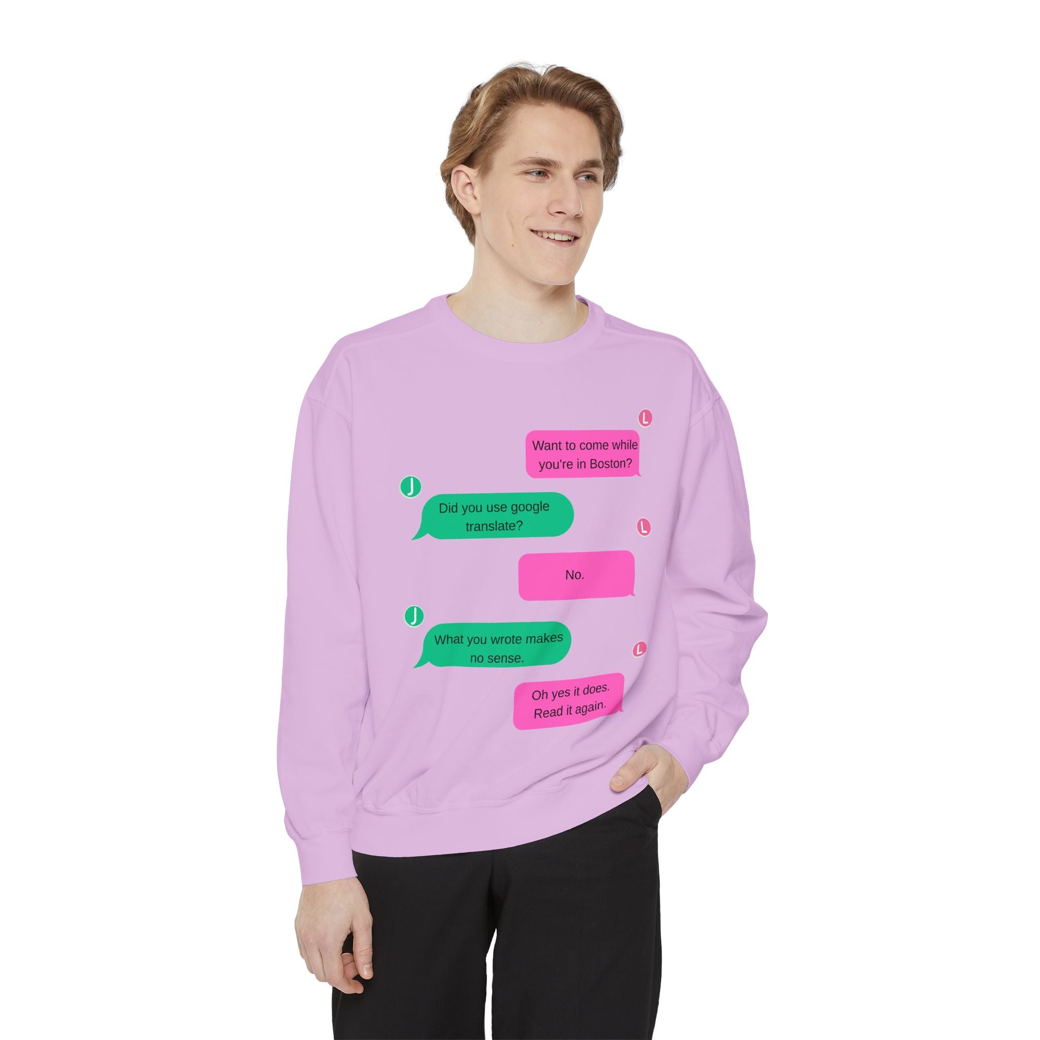 Heated Rivalry Inspired Pixel Love Text Message Sweatshirt