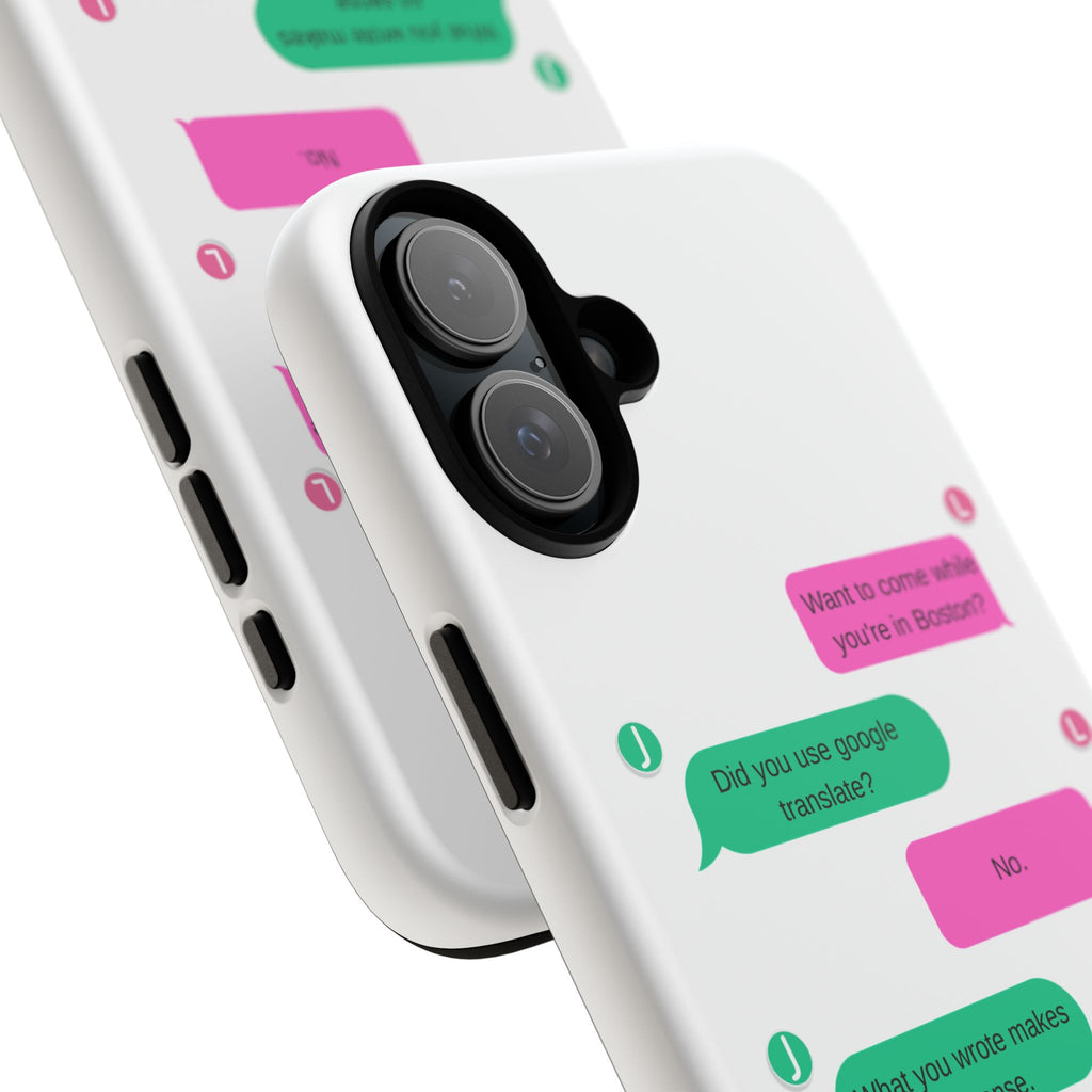 Heated Rivalry Inspired Hockey Text Message iPhone Case Tough Protective Romance Design