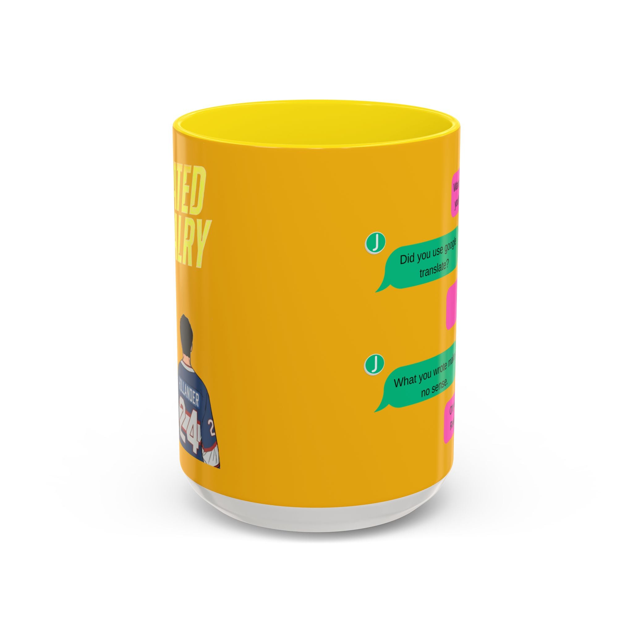 TV Show Inspired Text Message Mug Fandom Coffee Mug Accent Ceramic Cup Gift for Him Gift for Her Funny Dialogue Mug