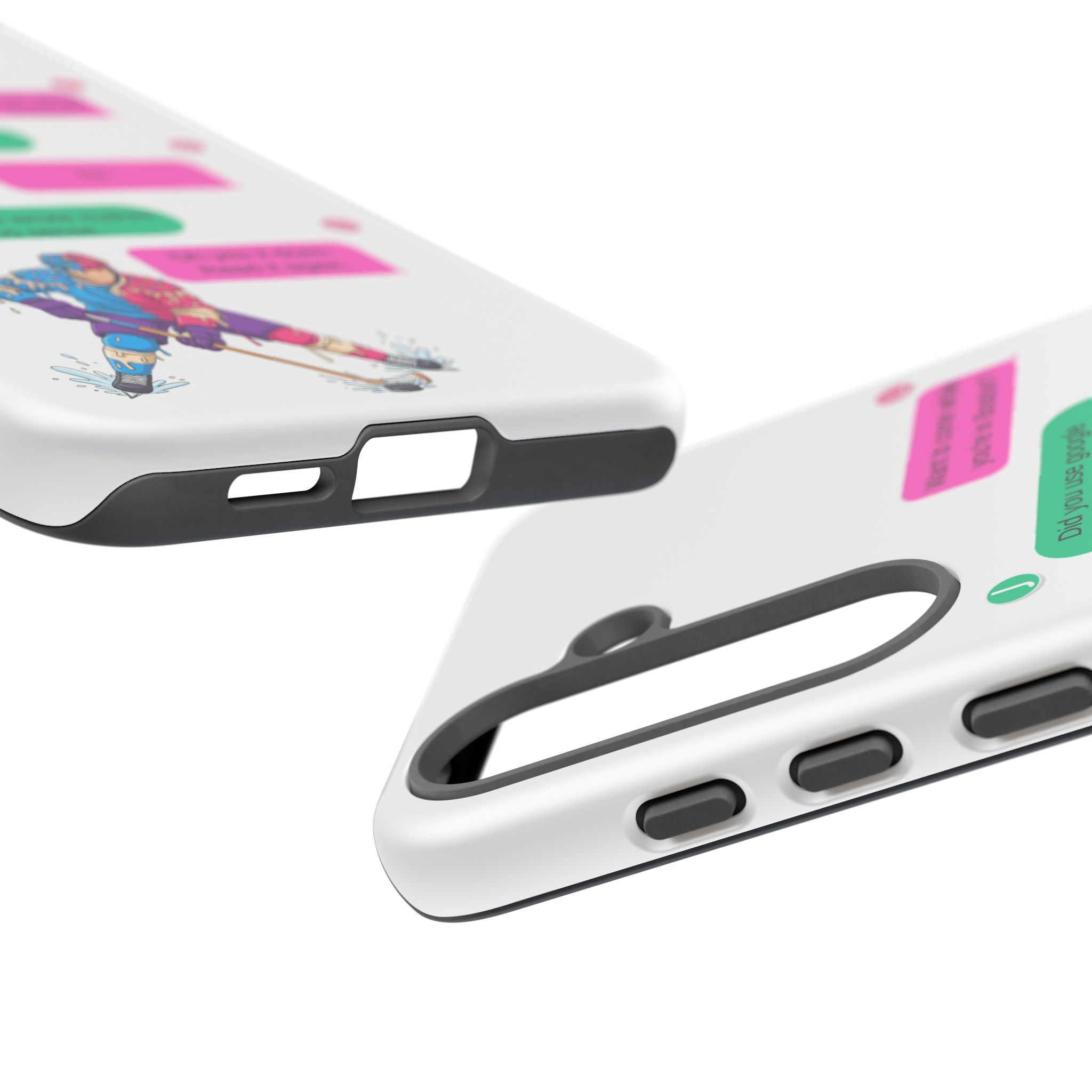 Heated Rivalry Inspired Hockey Text Message iPhone Case Tough Protective Romance Design