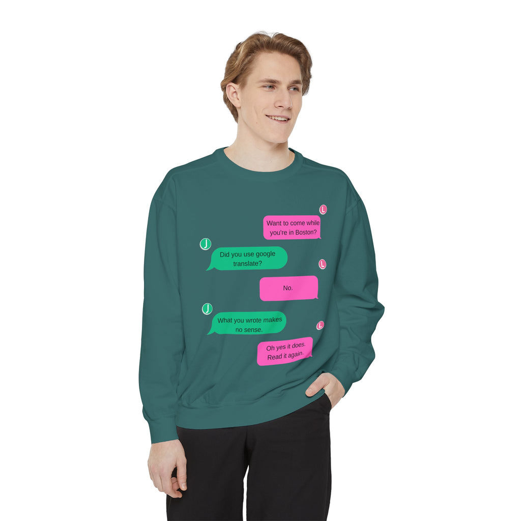 Heated Rivalry Inspired Pixel Love Text Message Sweatshirt