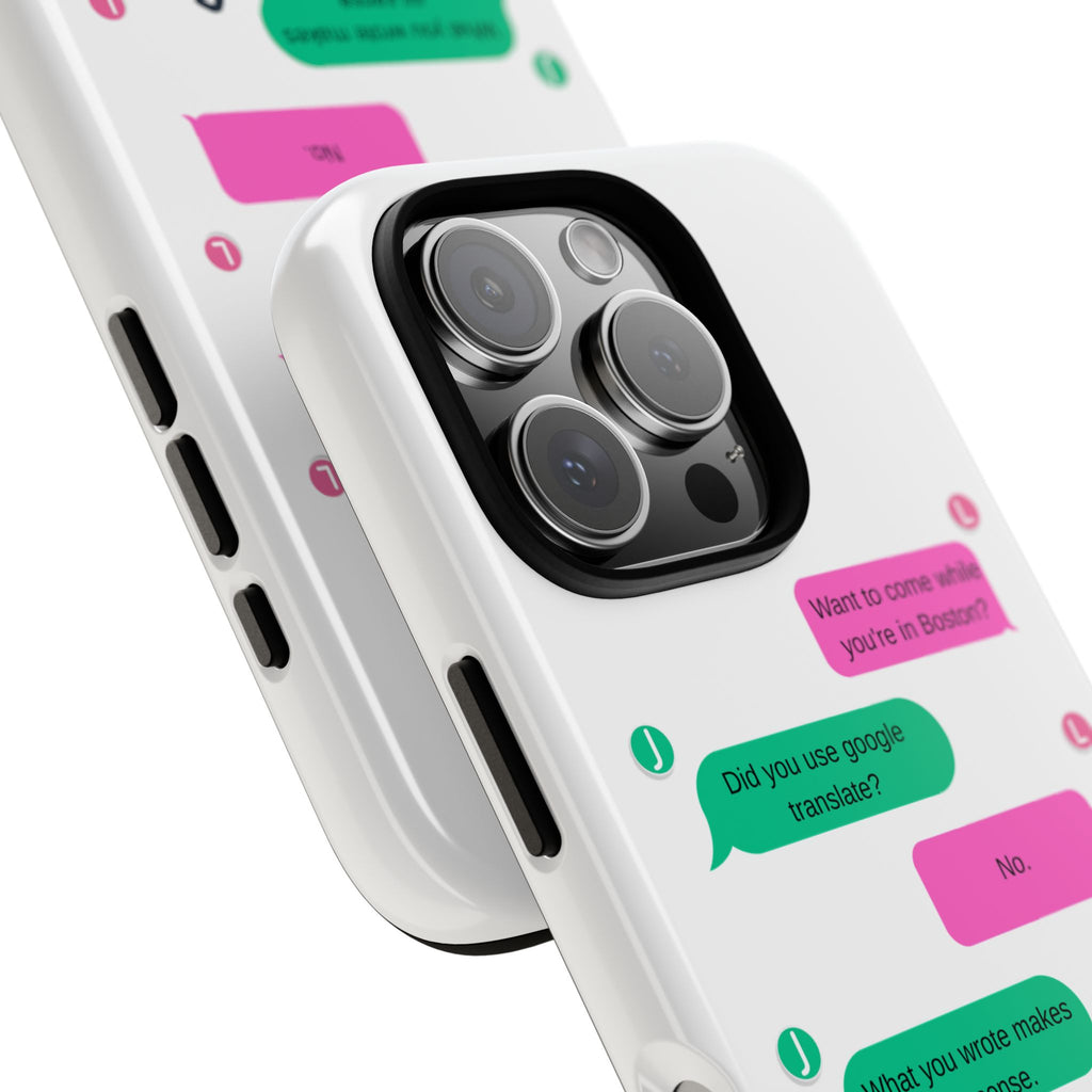 Heated Rivalry Inspired Hockey Text Message iPhone Case Tough Protective Romance Design