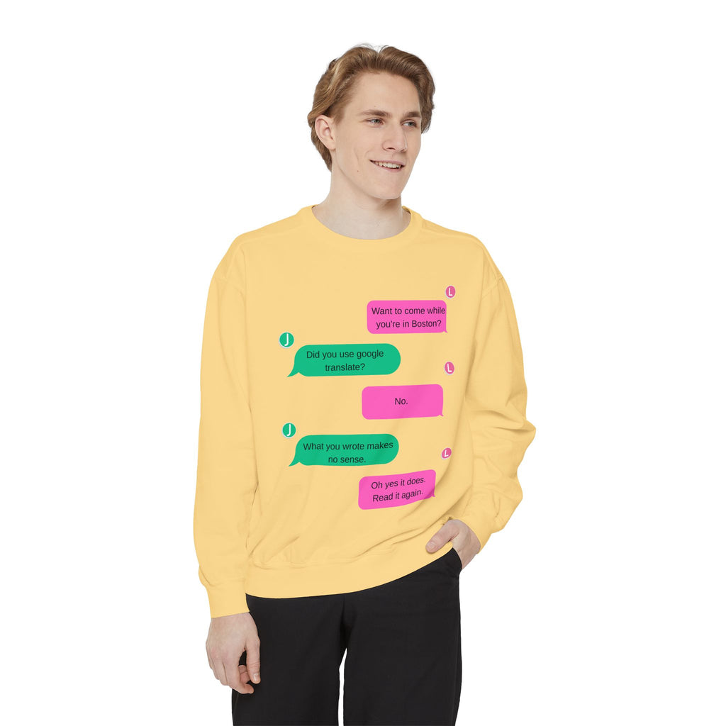 Heated Rivalry Inspired Pixel Love Text Message Sweatshirt