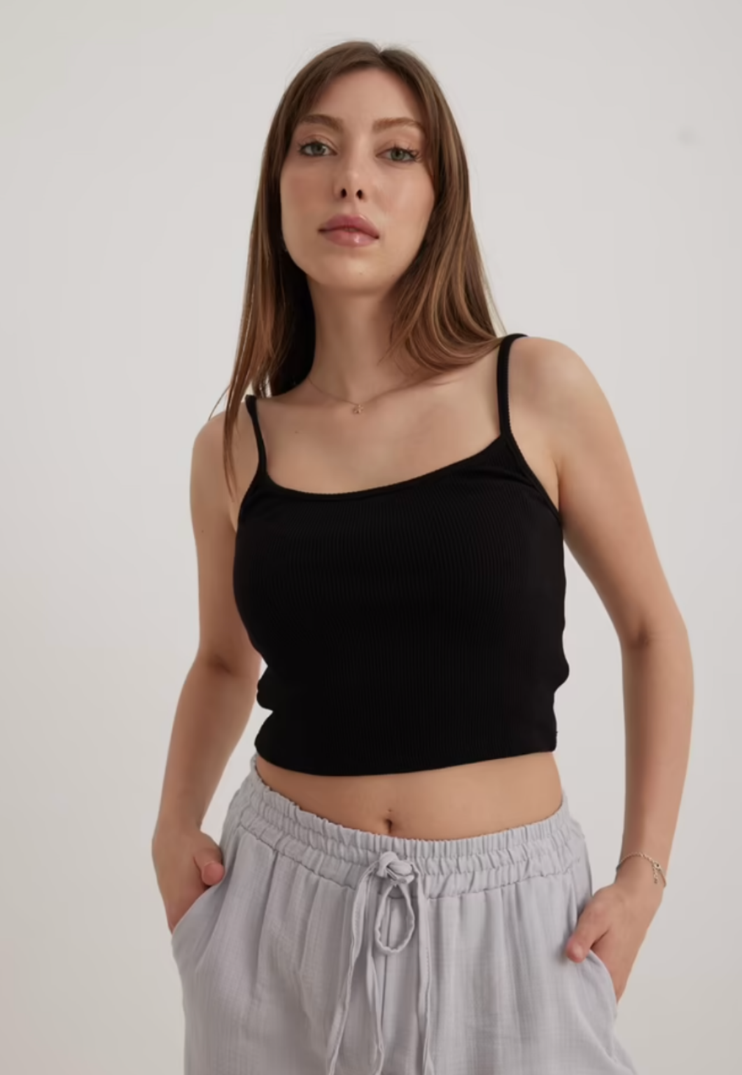 Askılı Kadın Crop Atlet