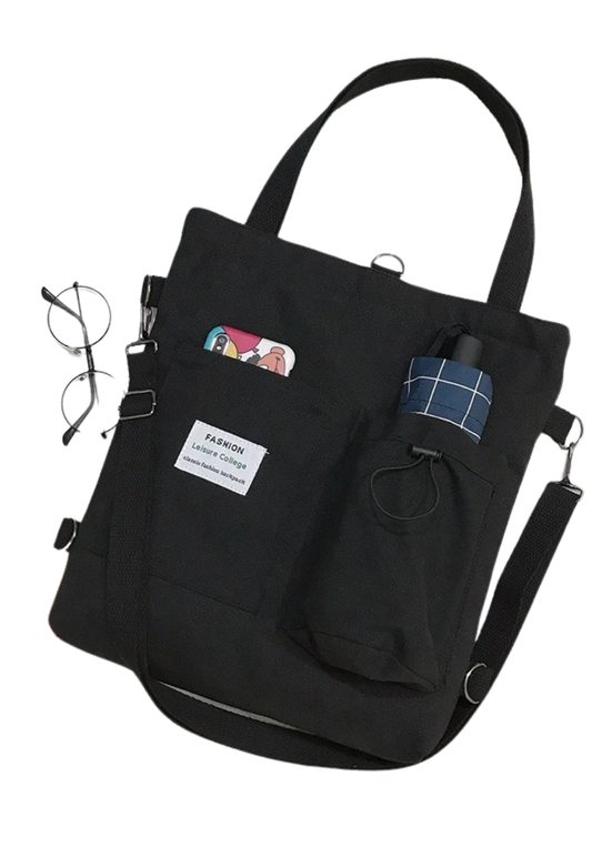 Convertible Backpack Tote Bag – Canvas Shoulder & School Bag for Women